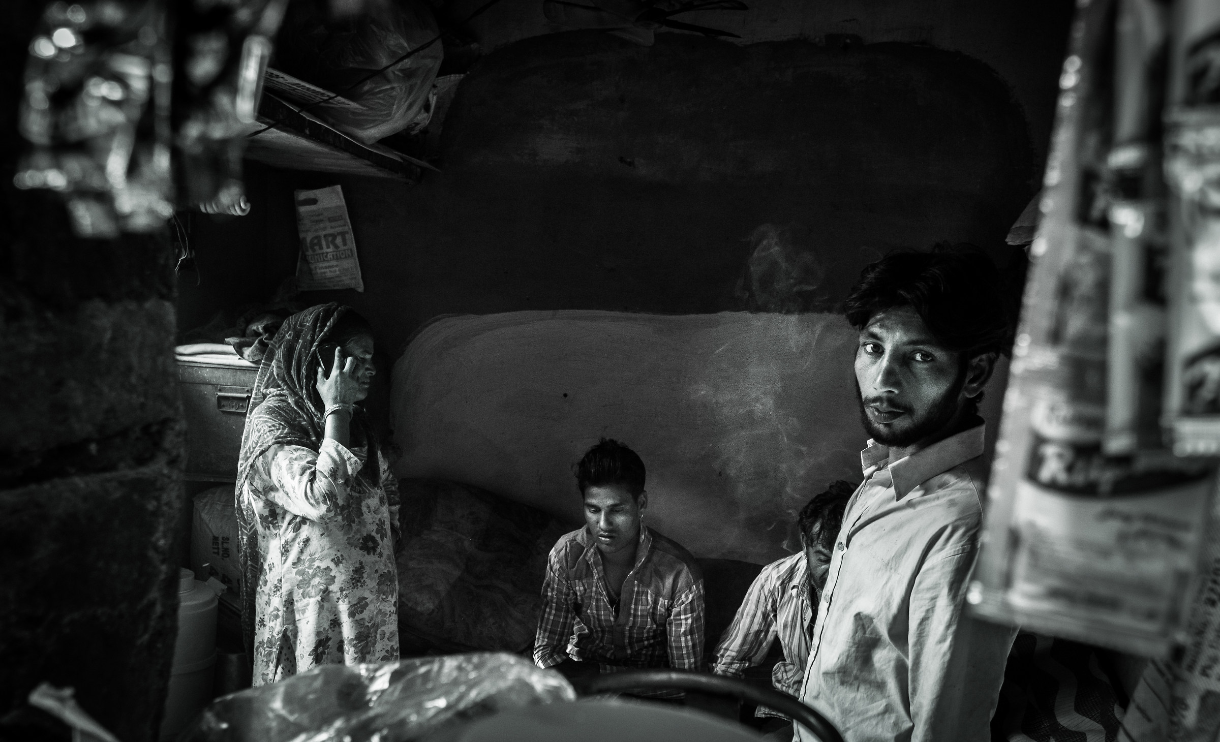 Family portrait. Kathputli Colony, Delhi