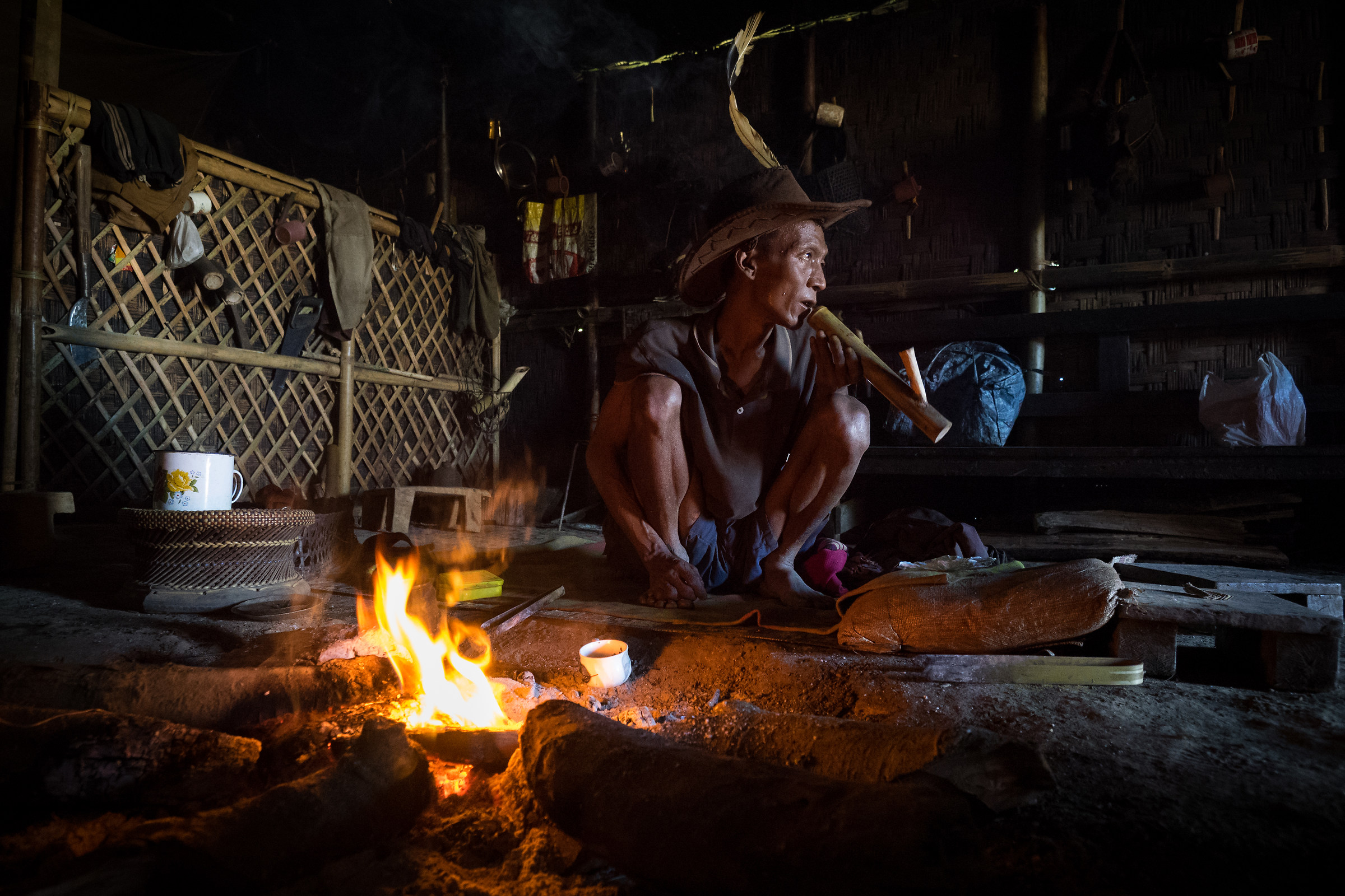 The opium smoker. Nagaland, India