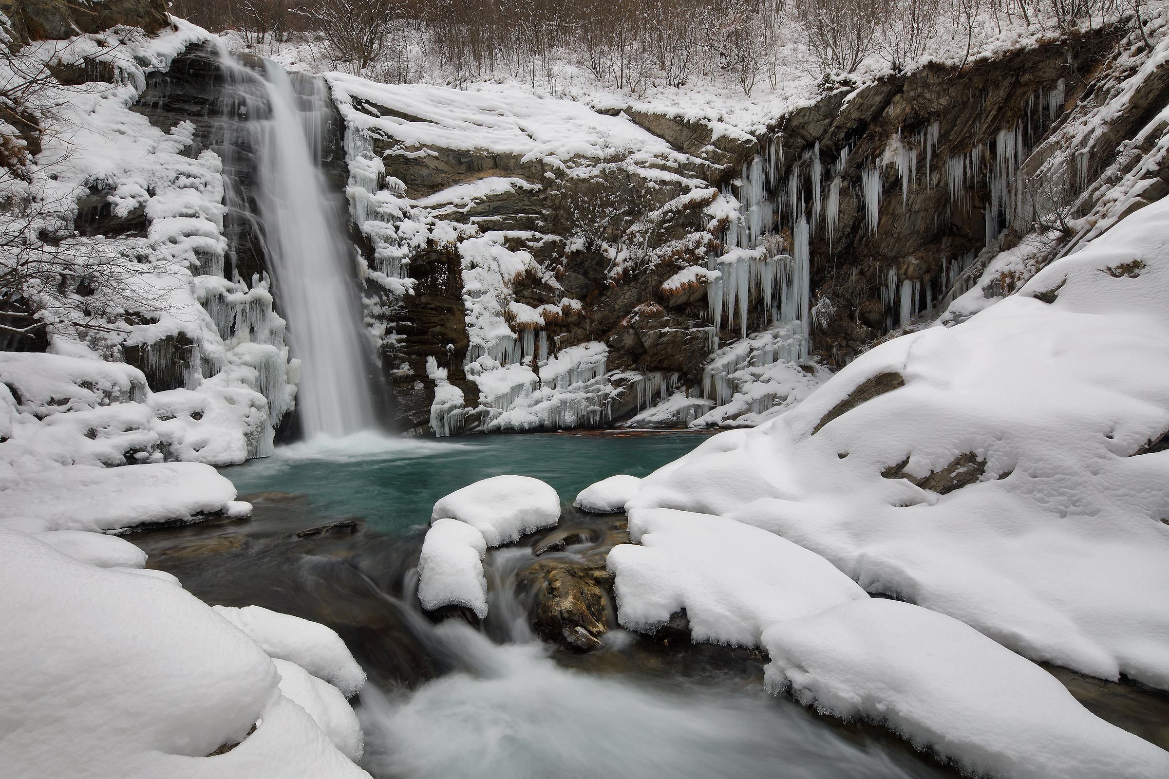 the Golfarone waterfalls