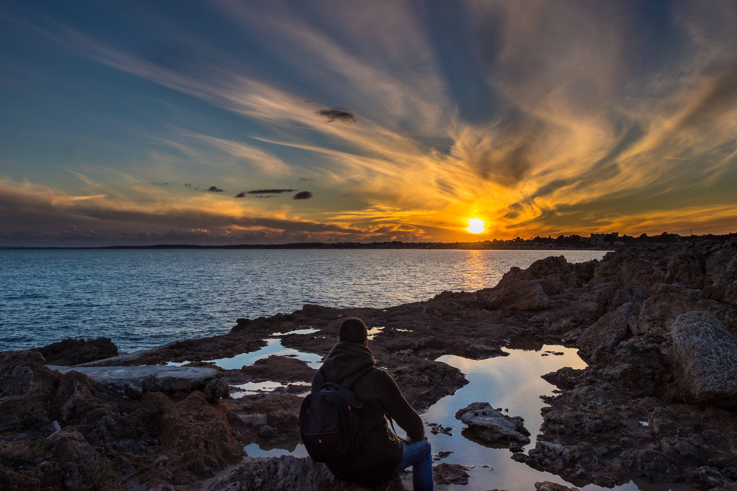 I enjoy the sunset ...