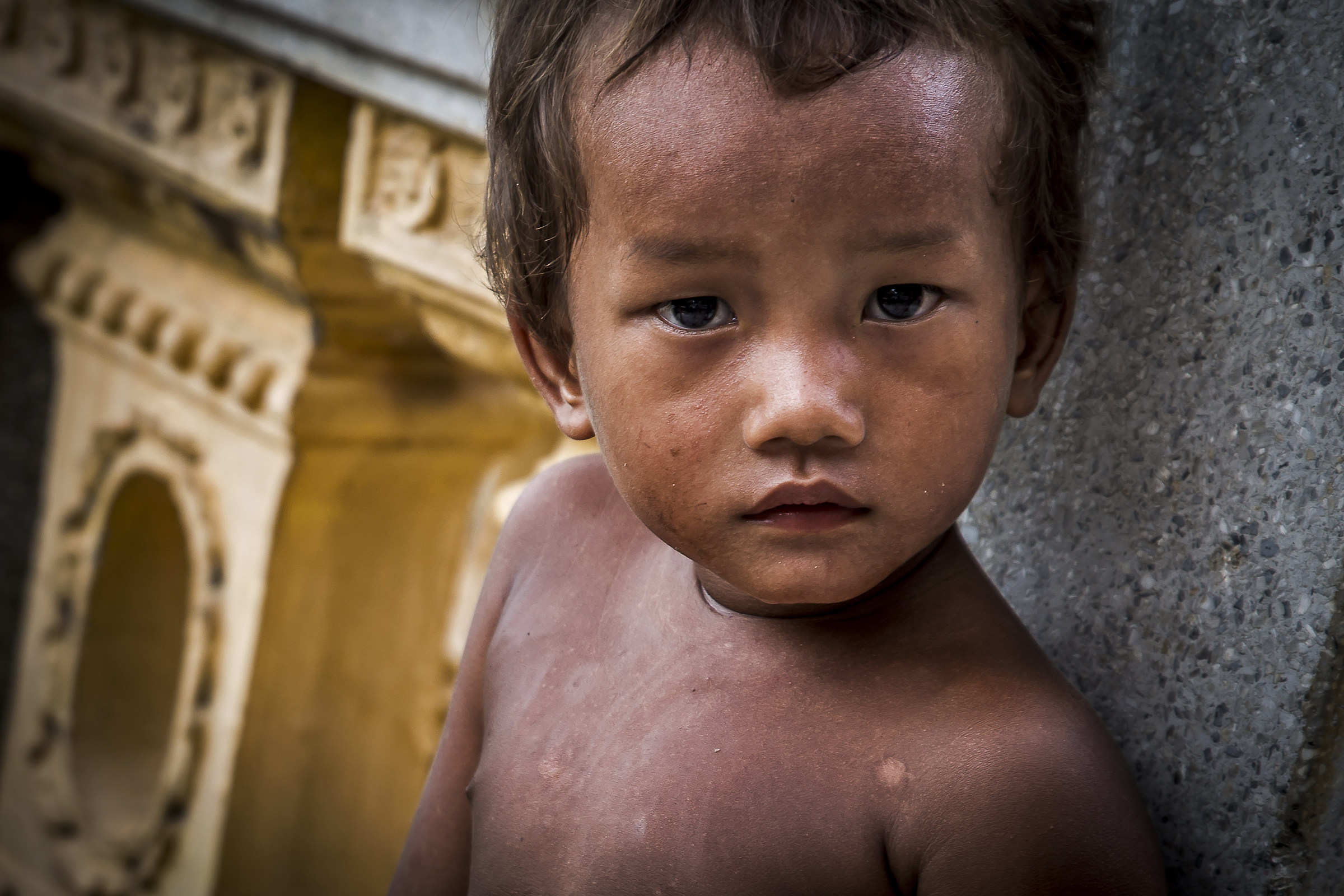 Cambogia - Ritratto presso Tempio Buddista Vat Ounalom