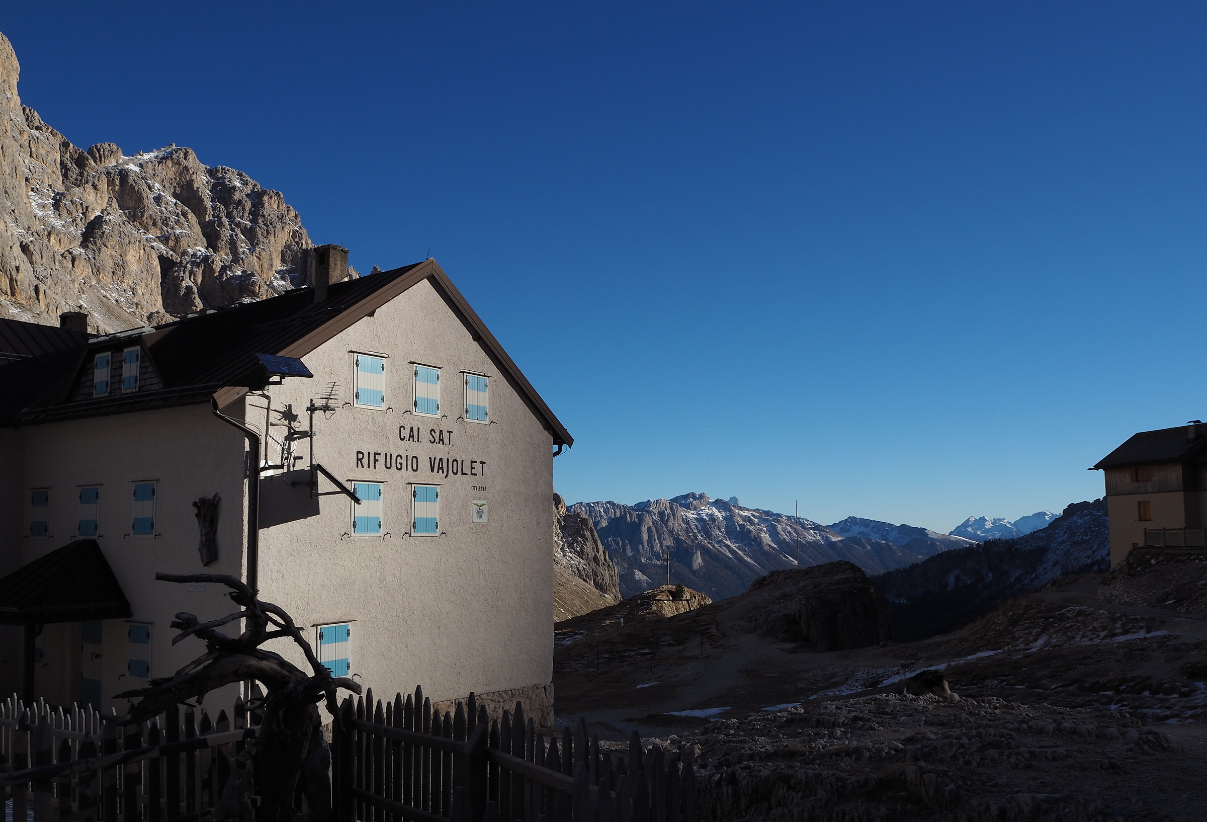 Tramonto sul Rifugio Vajolet