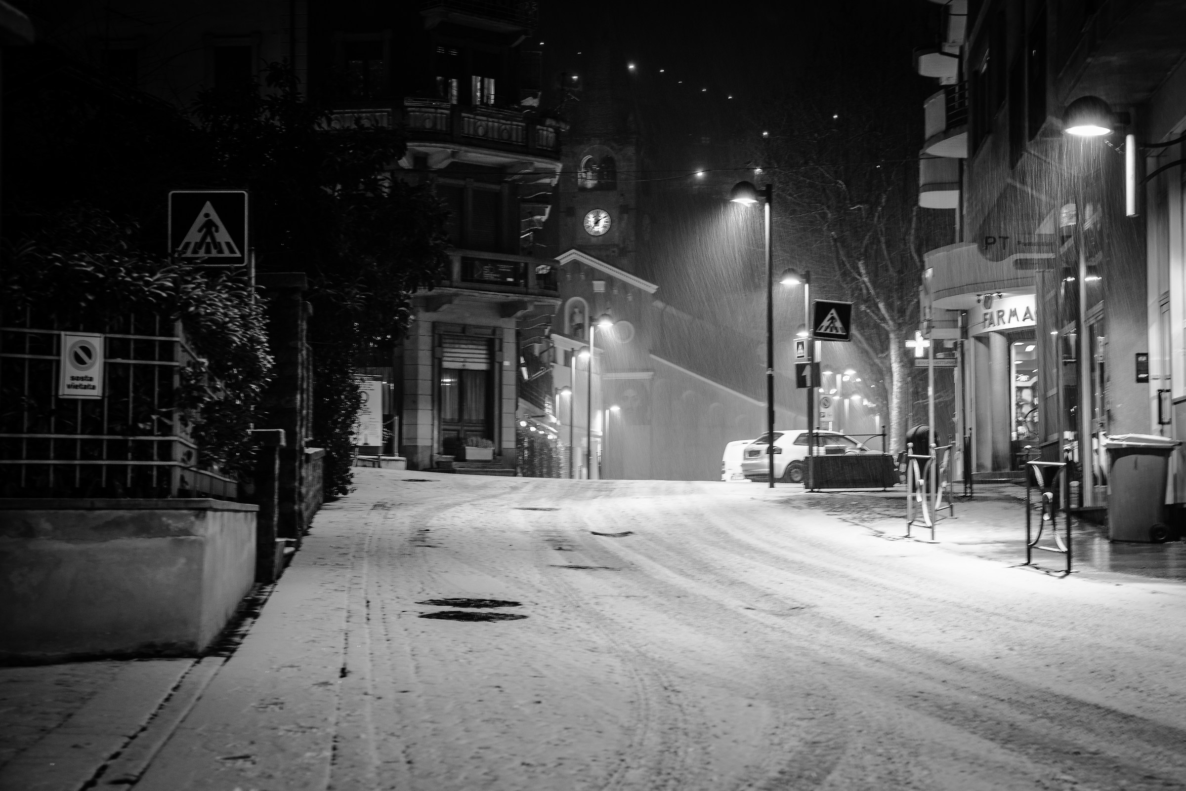 Saint Vincent, sotto la neve