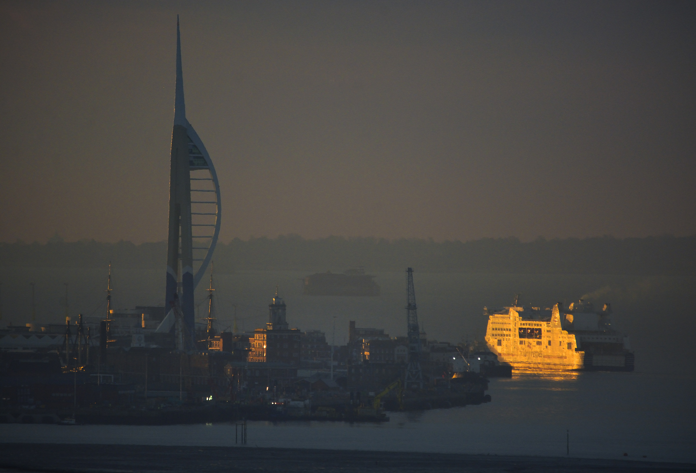 Catching the Sunrise Sun & Spinnaker Tower