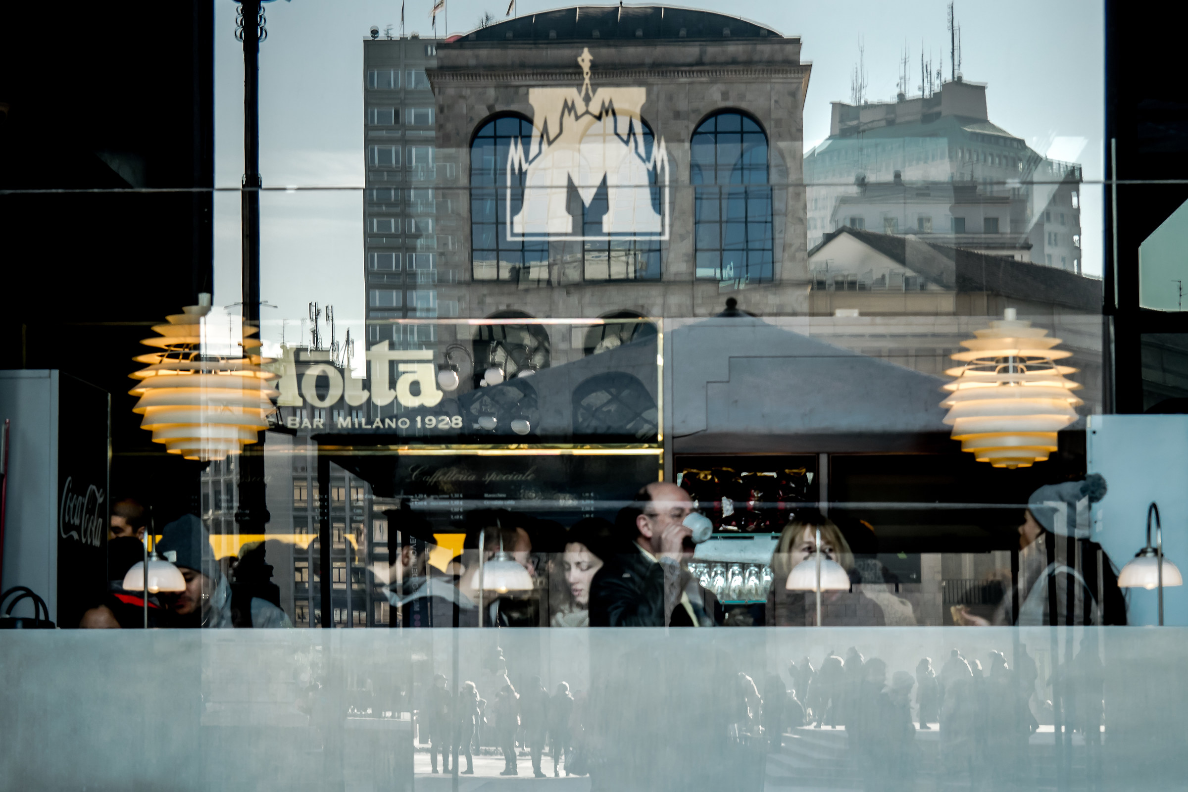 a coffee at the Motta