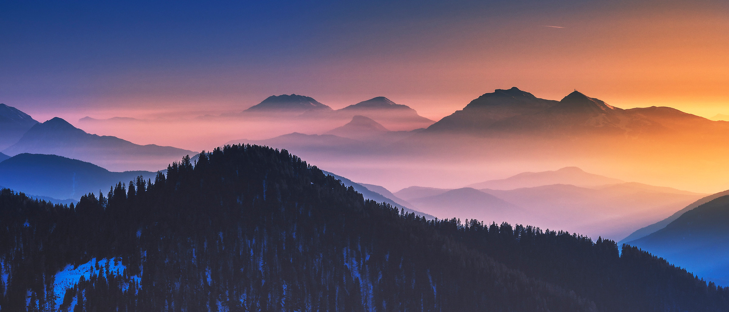 Tramonto dal Corno Bianco