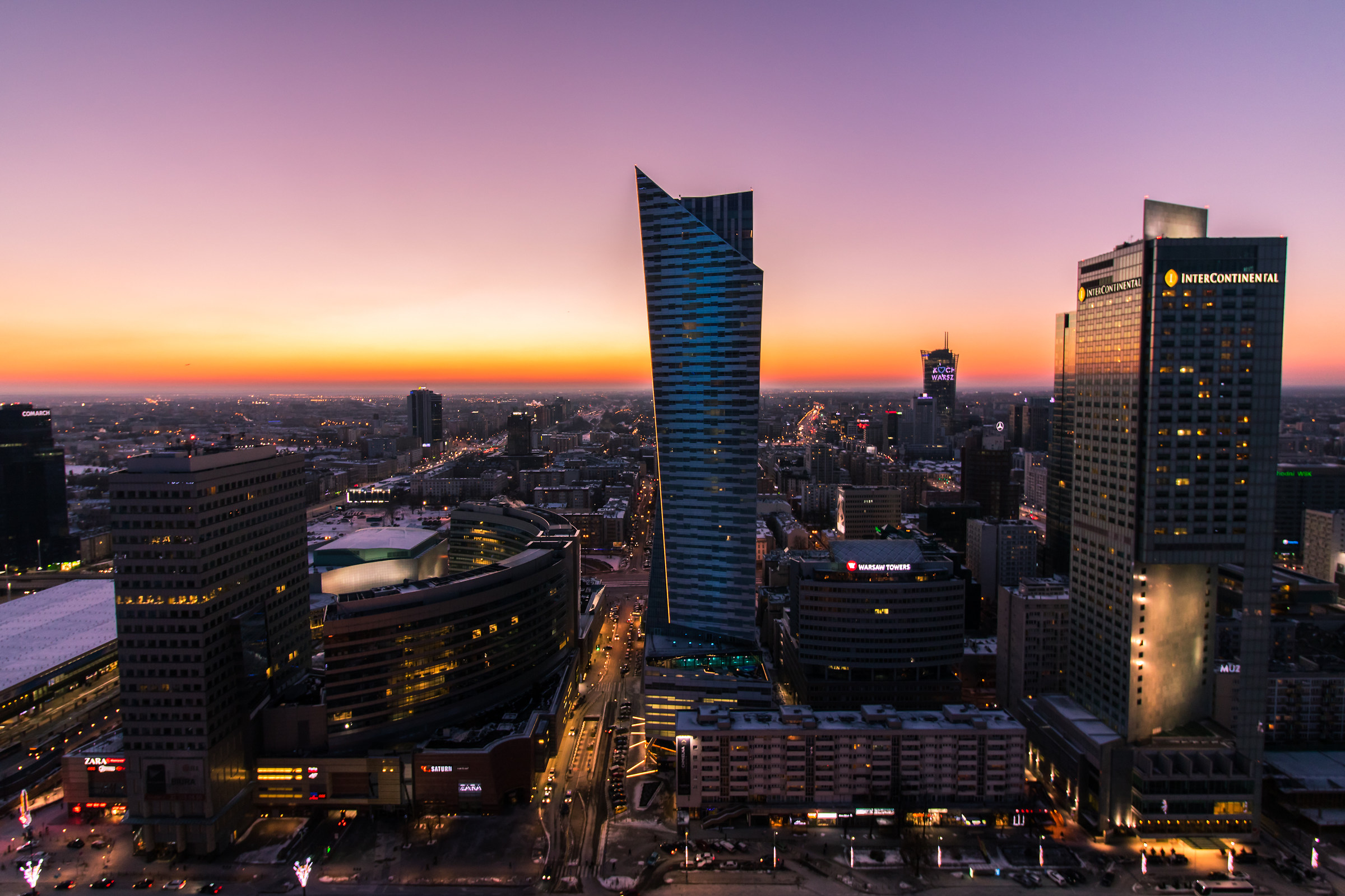 View of Warsaw from the Palace of Culture