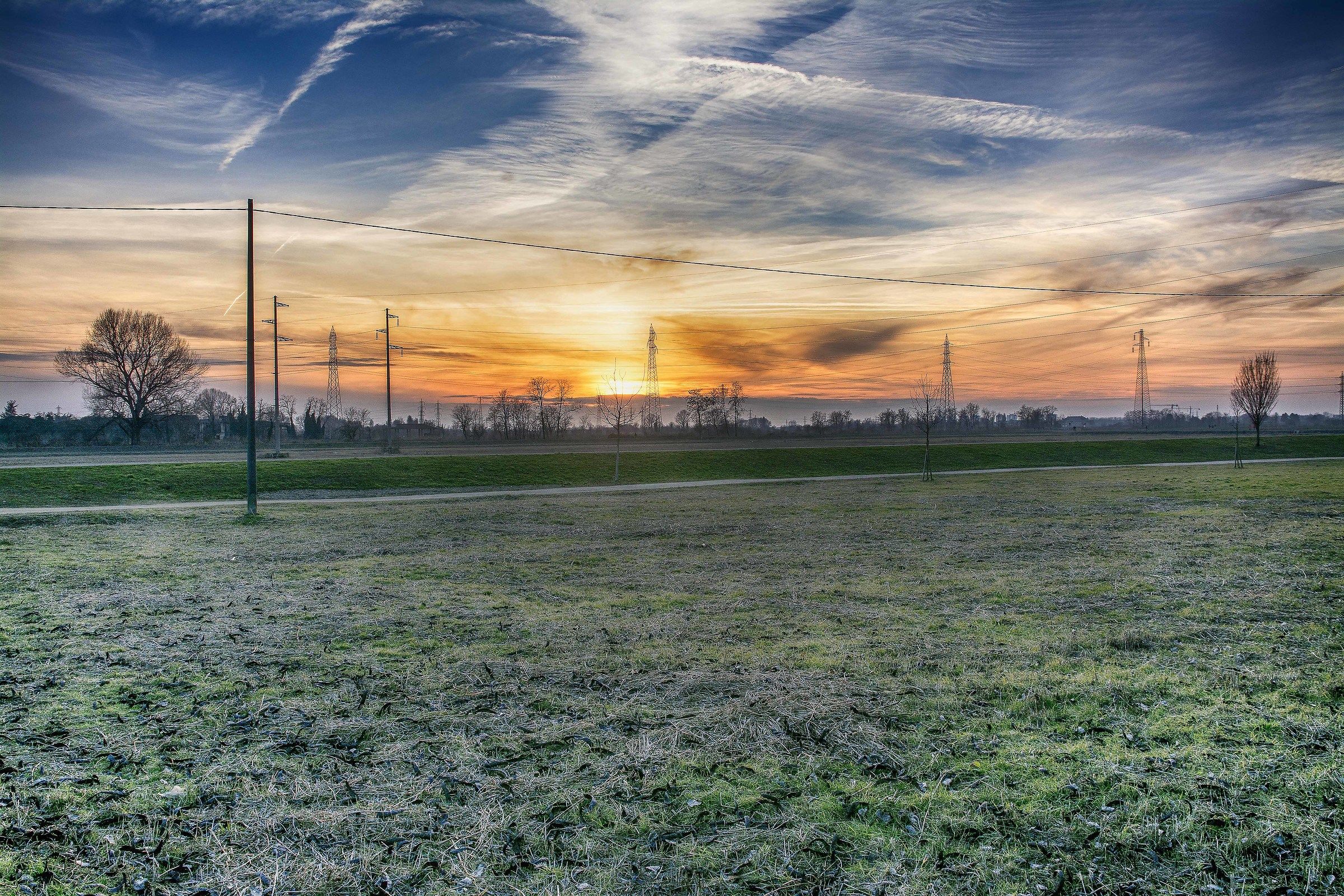 sunset in Chiaravalle