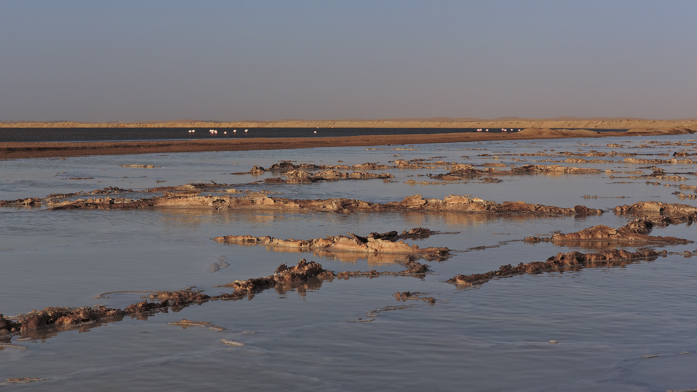 between water and dunes
