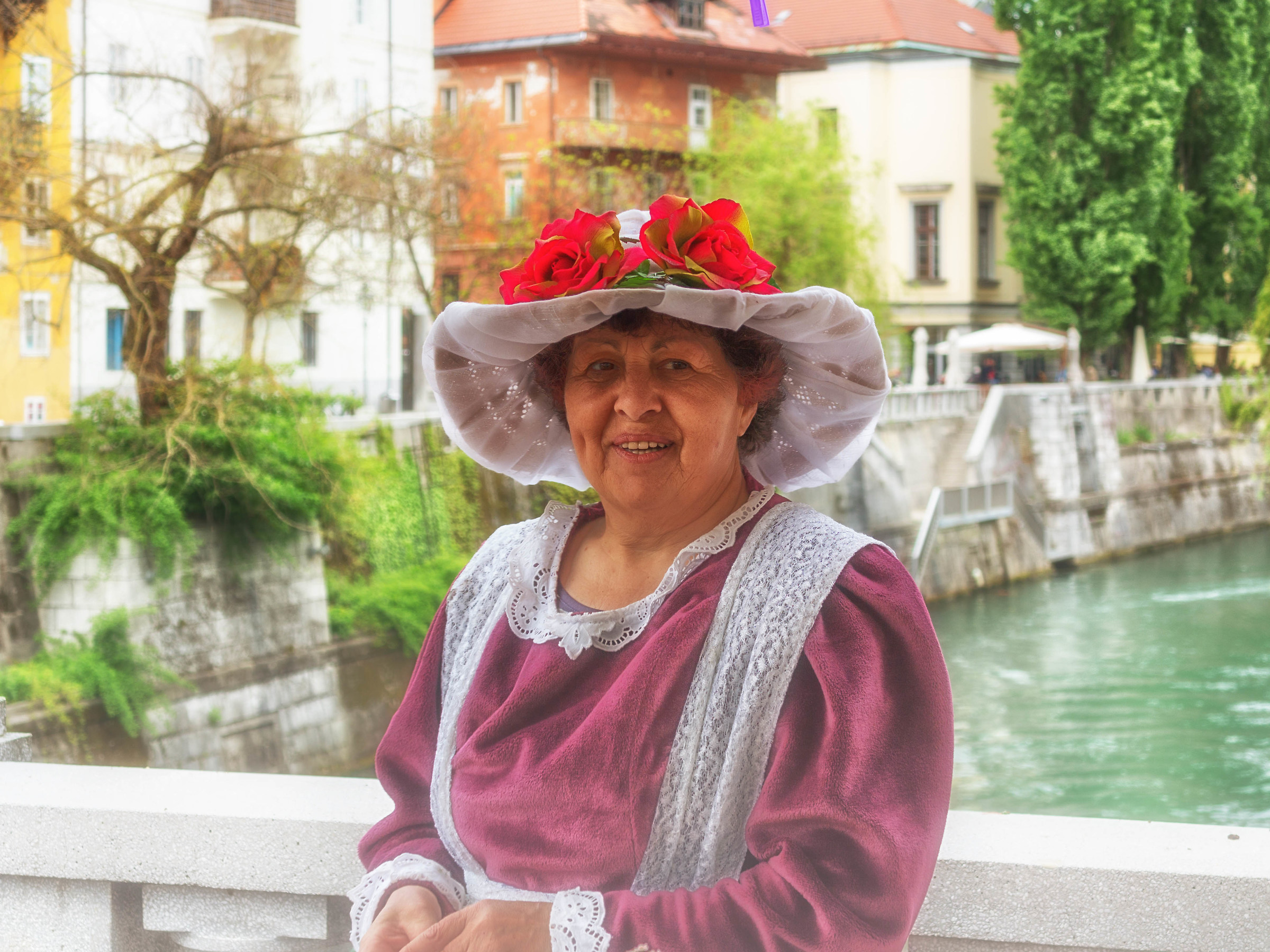 Beautiful charming lady with hat