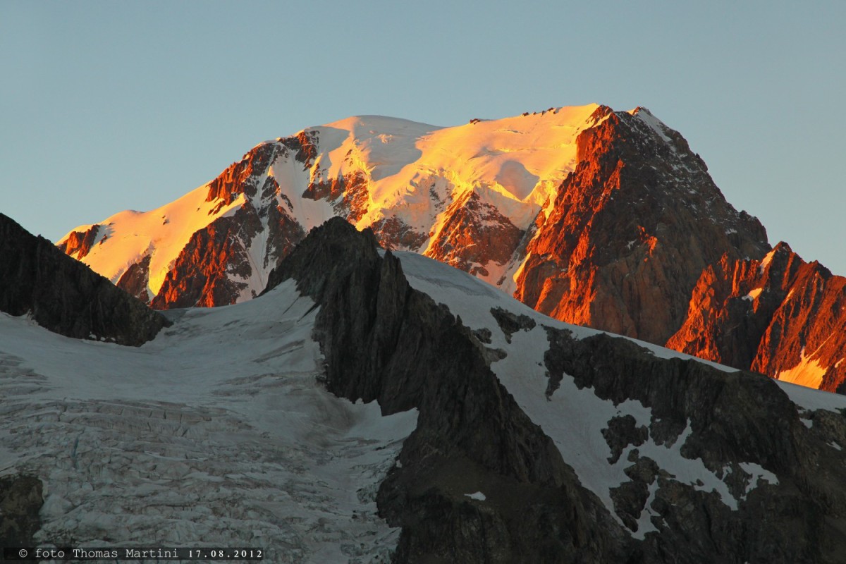 Mont Blanc golden sunset