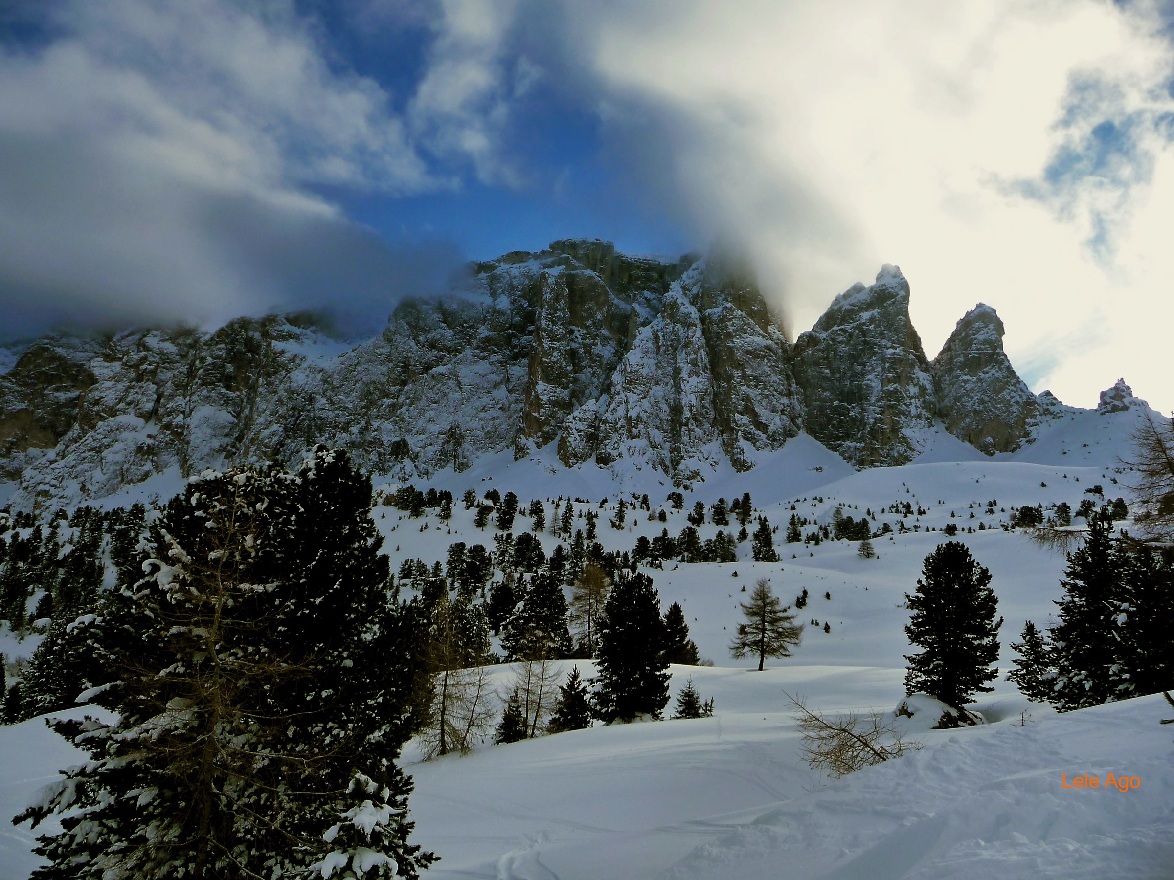 The sun appearing from behind the saddle