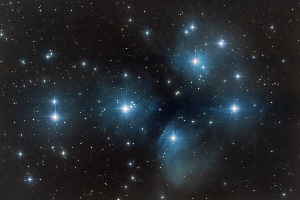 m45, the Pleiades