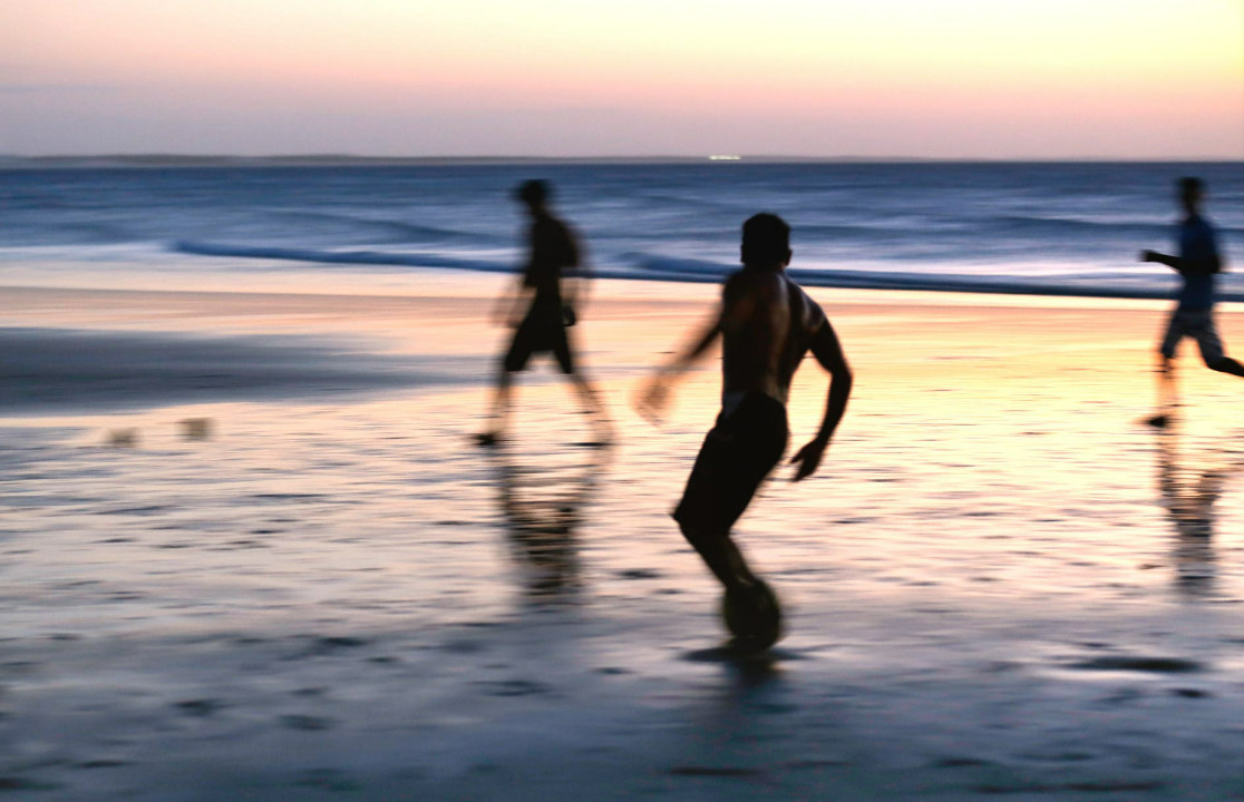 sunset beach football