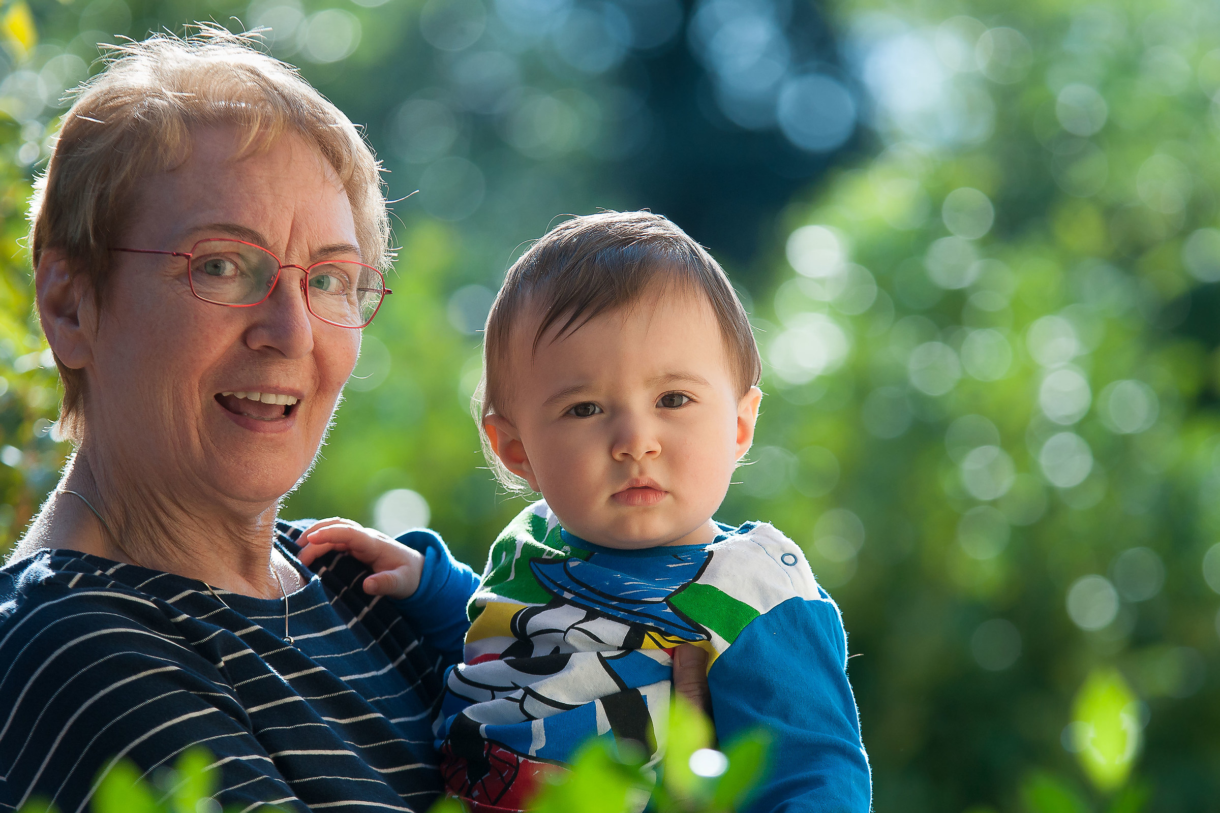 Grandmother and granddaughter