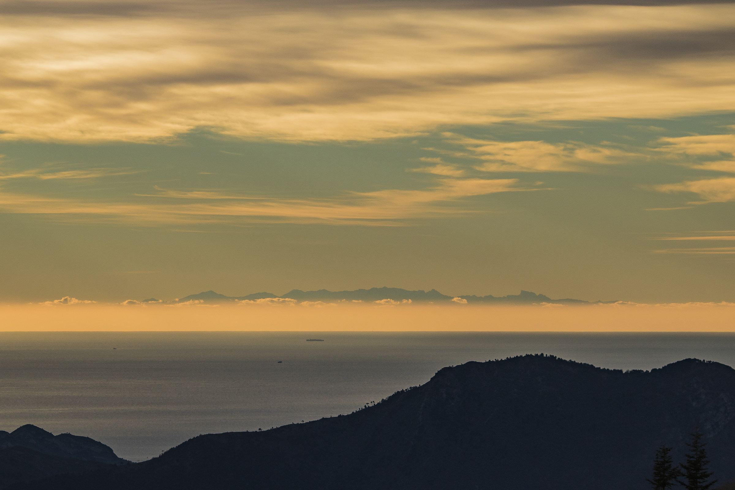 Ligurian coast and Corsica