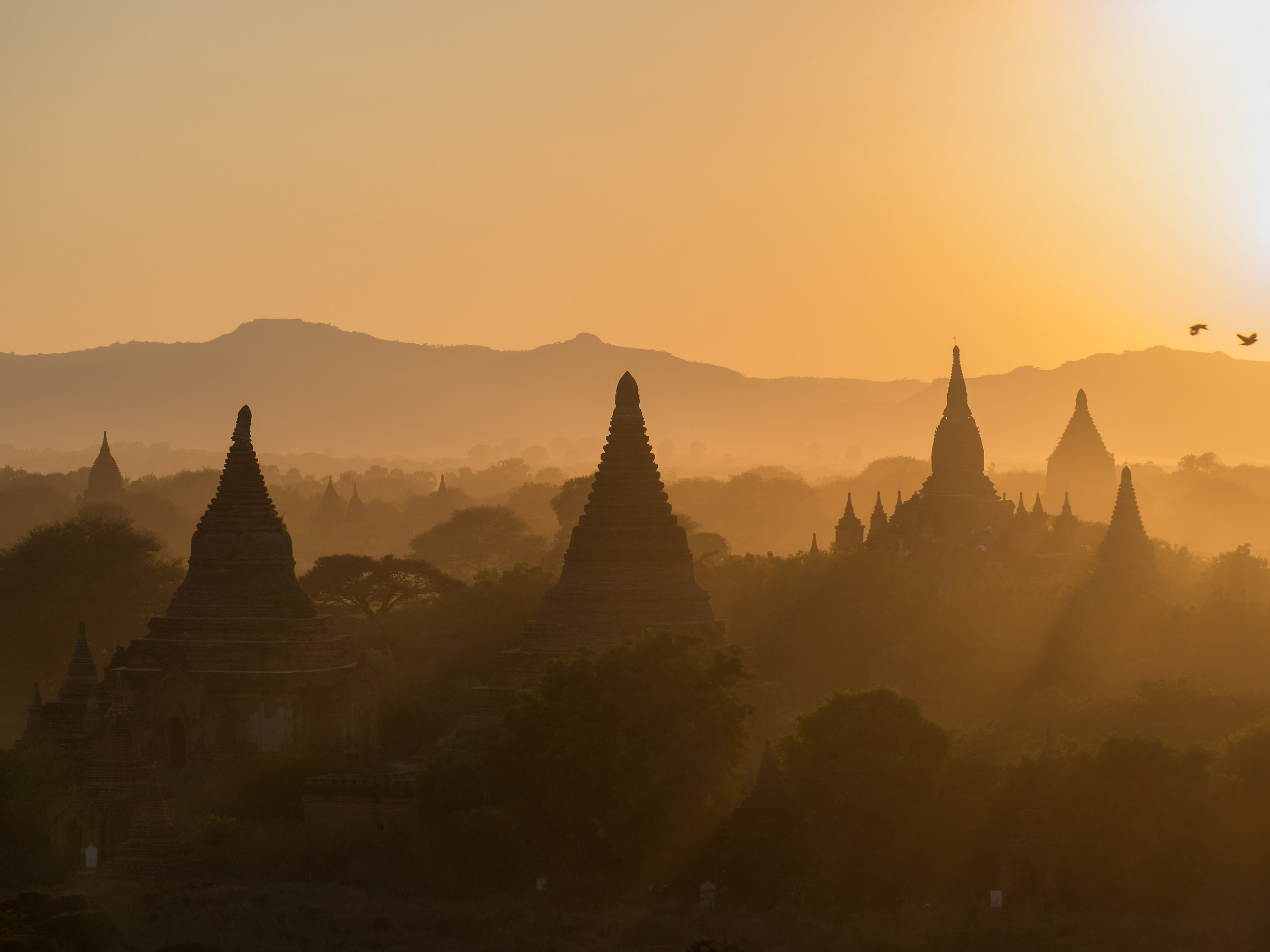 Tramonto su Bagan,Birmania