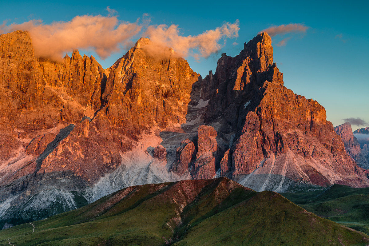 Pale di San Martino at sunset
