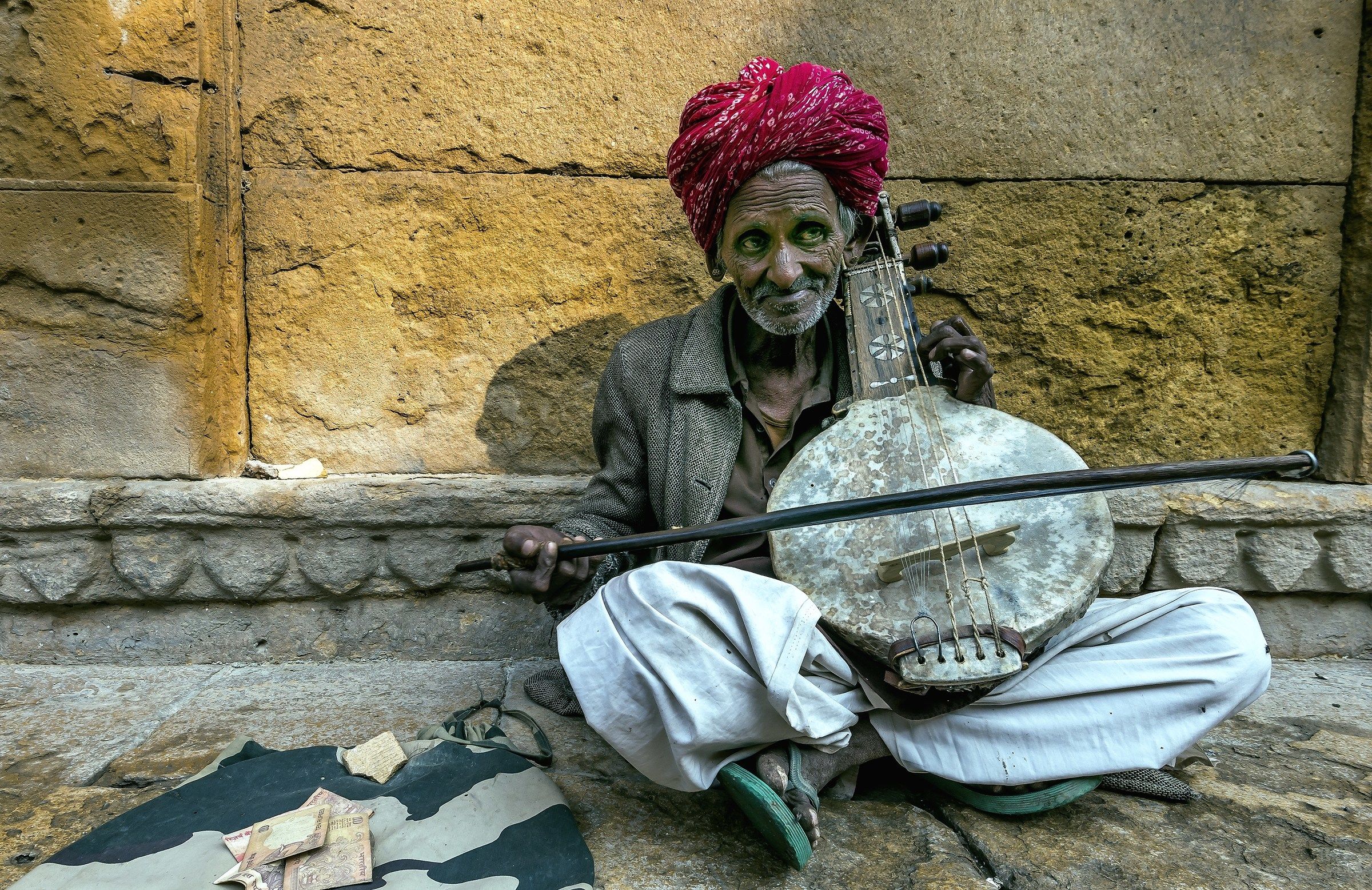 Rajasthan 2017 - Musicista a Jaisalmer