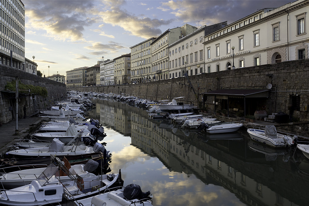 I Fossi di Livorno al tramonto