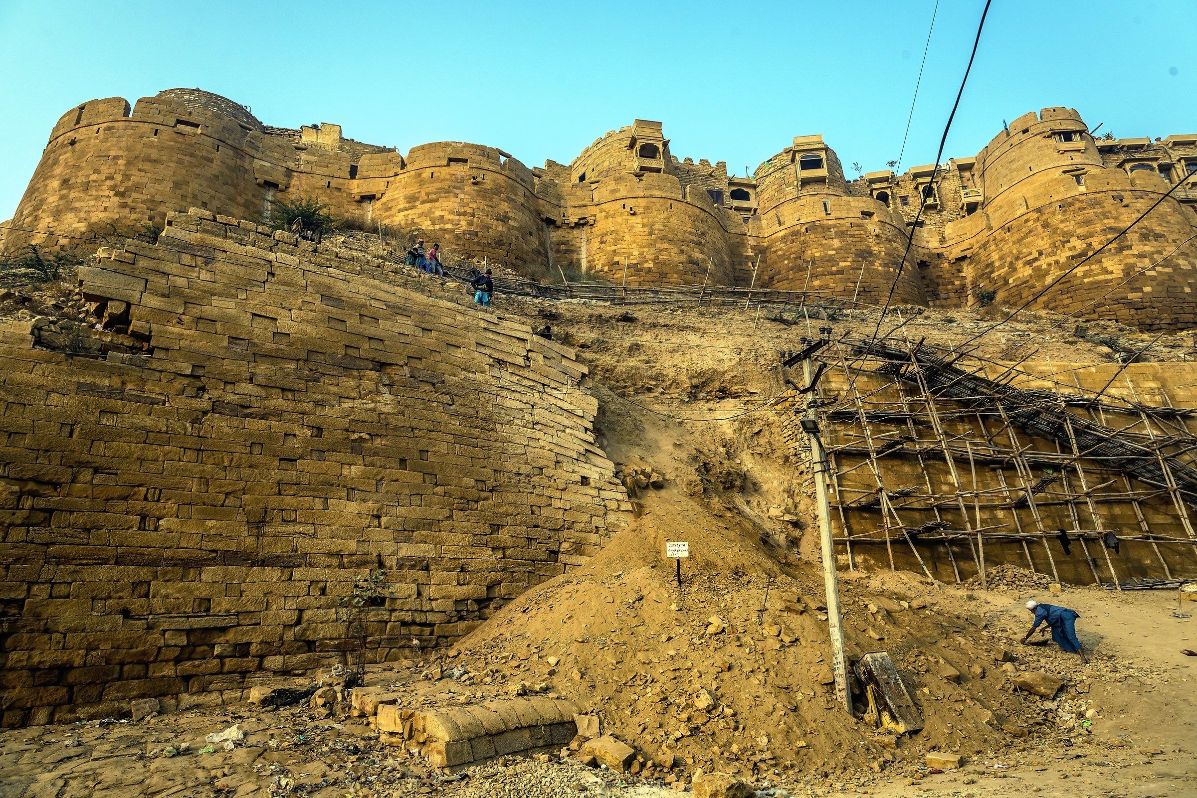 Rajasthan 2017 - Restauri al palazzo di Jaisalmer