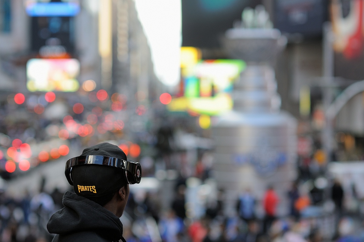 watching Times Square