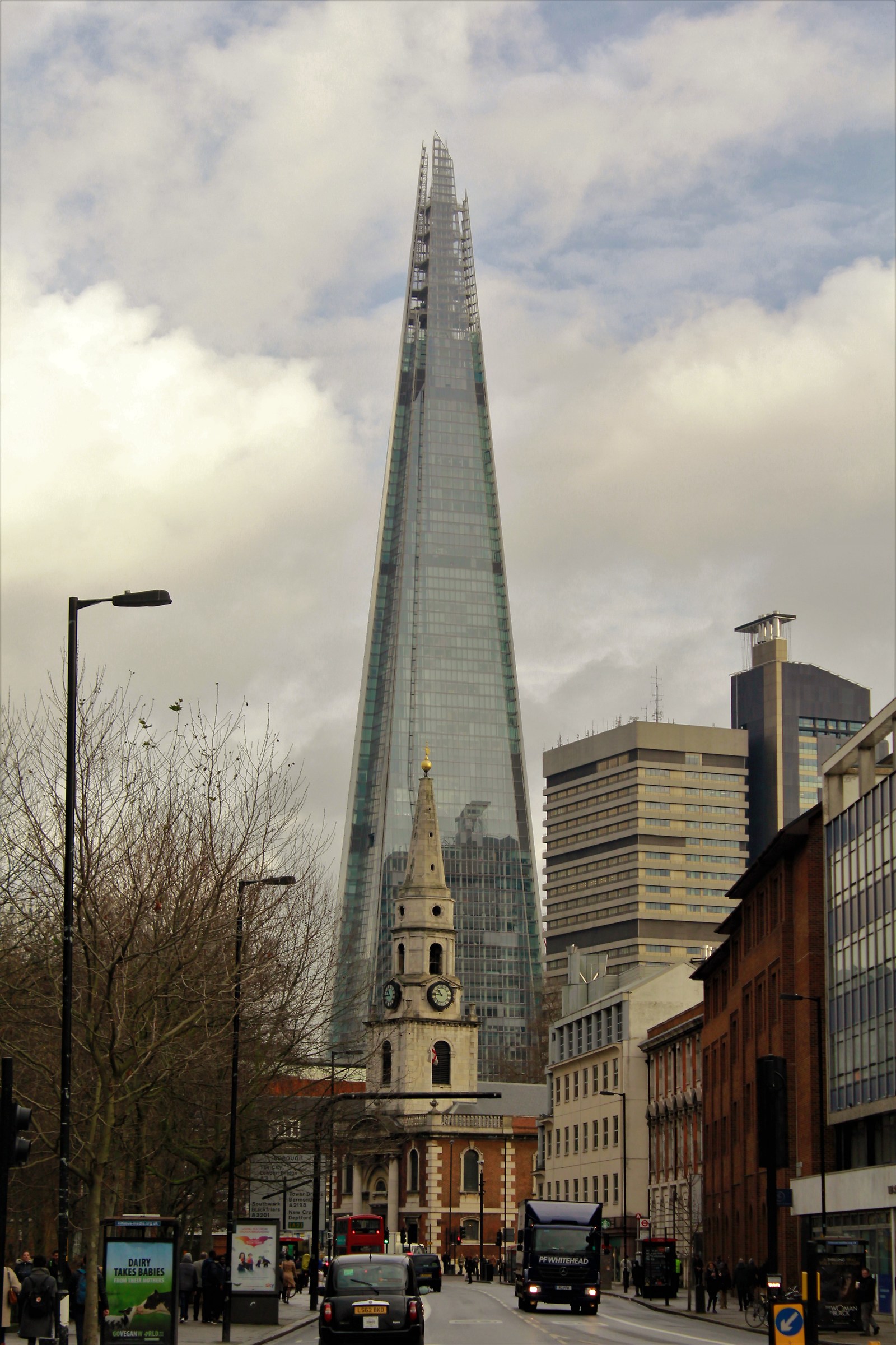 one pointing to the sky