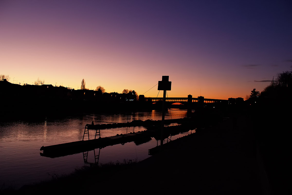 Sunset over Pavia