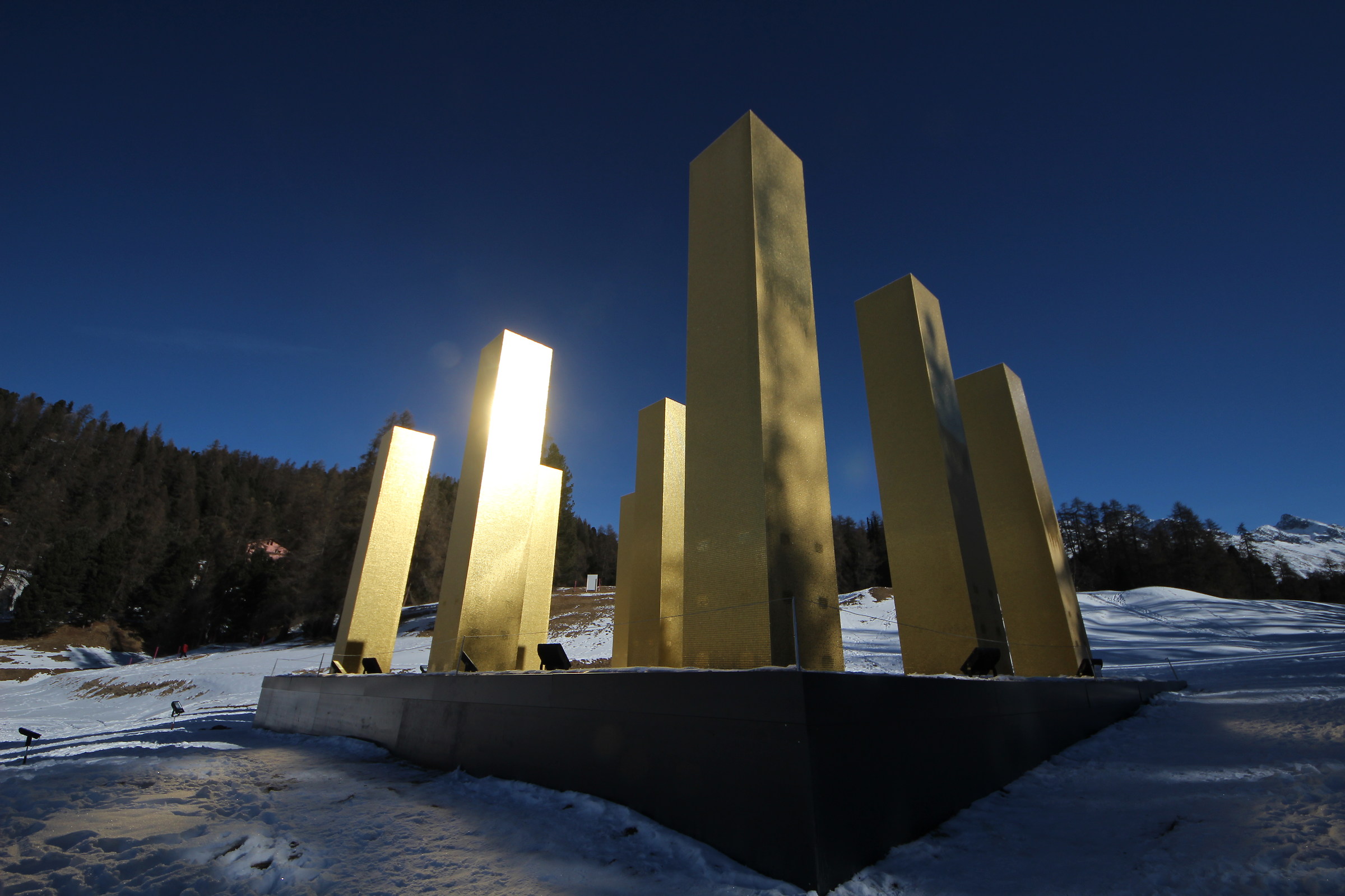 'The sky over nine columns' Heinz Mack