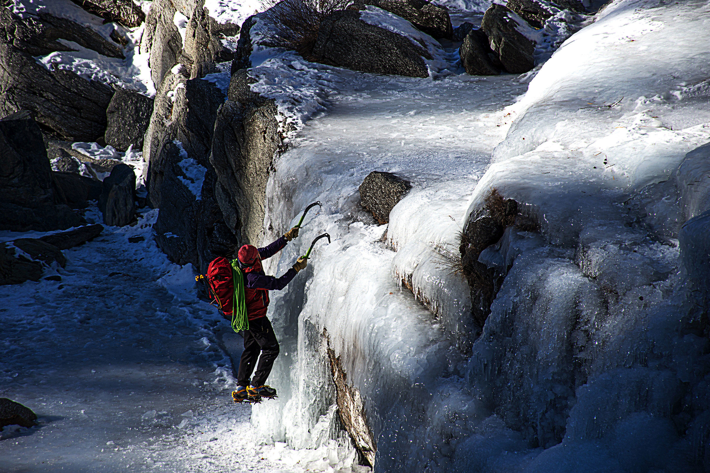 ice waterfall in Lillaz (Cogne)