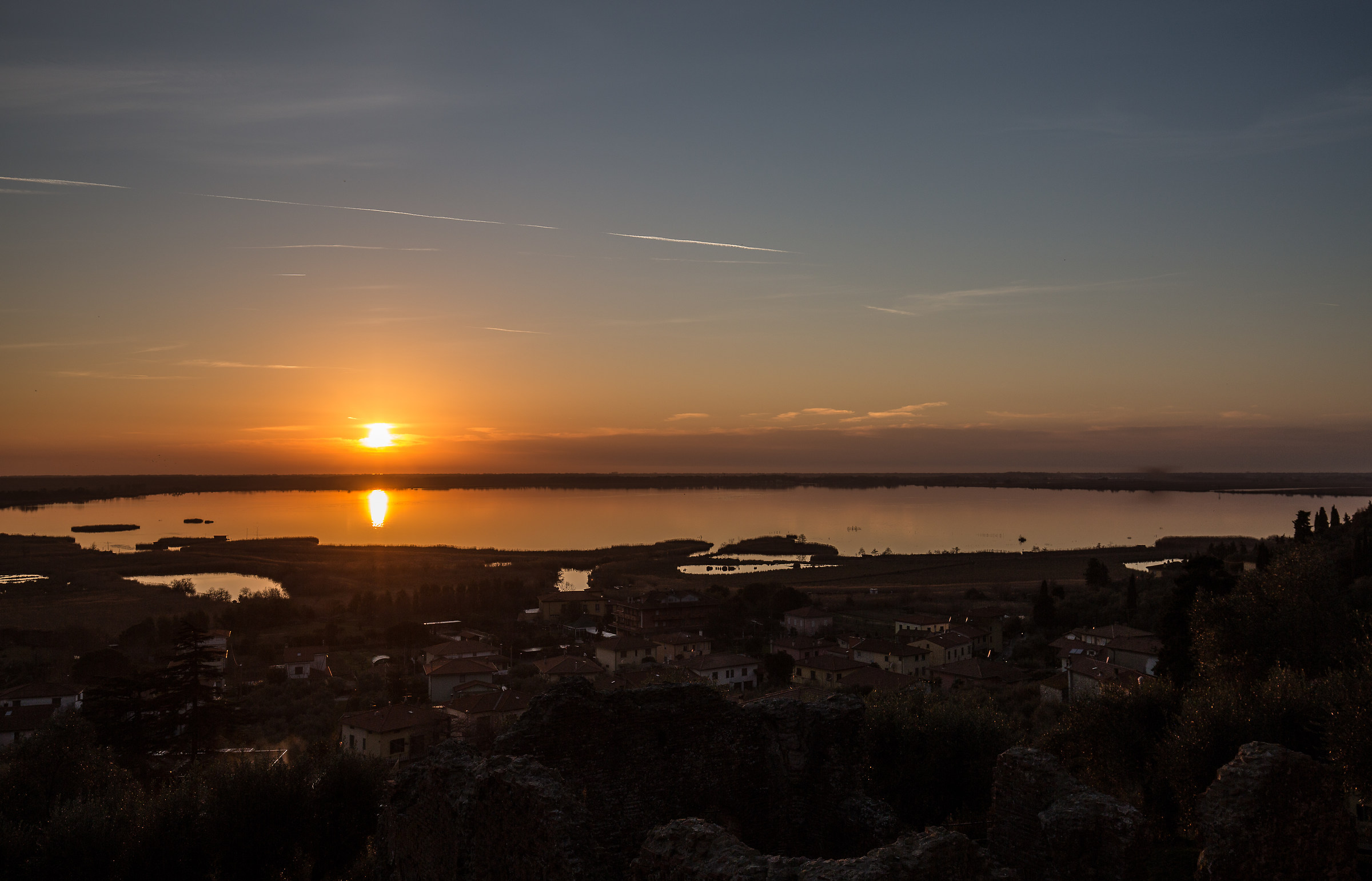 caldo tramonto all'oasi massacciuoli