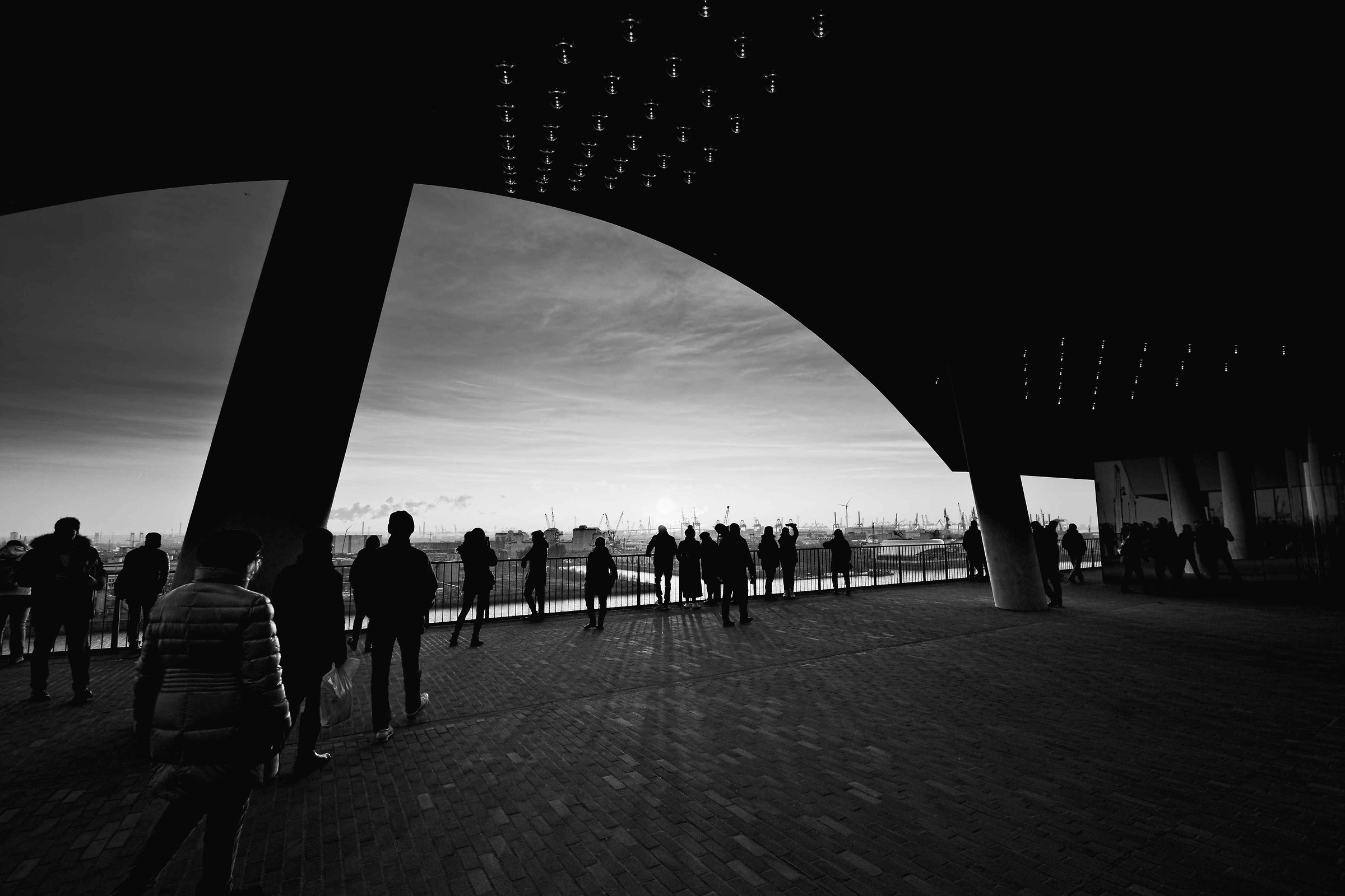 Tramonto dall'Opera House, Amburgo