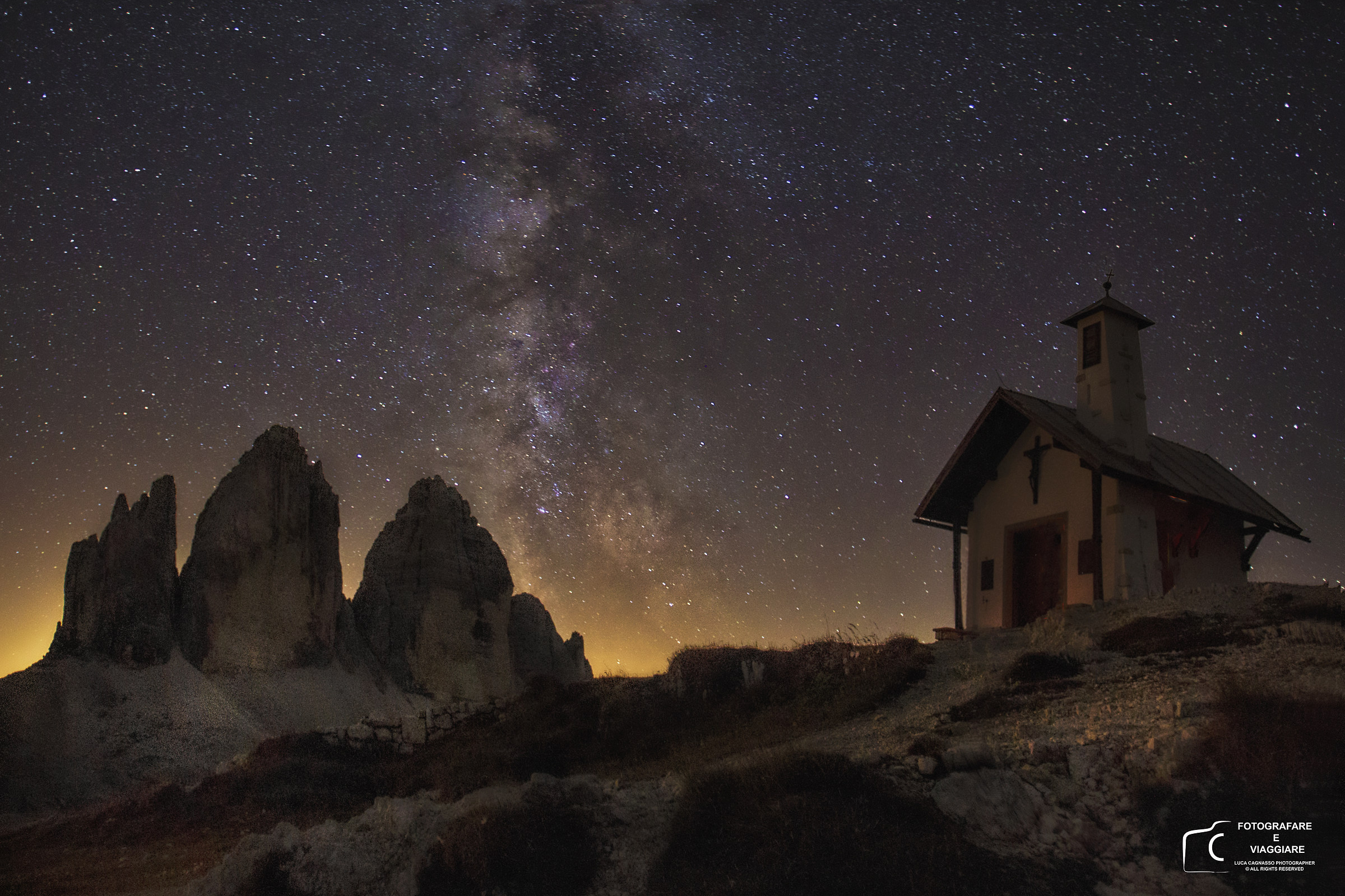 La magia della notte alle Tre cime di Lavaredo
