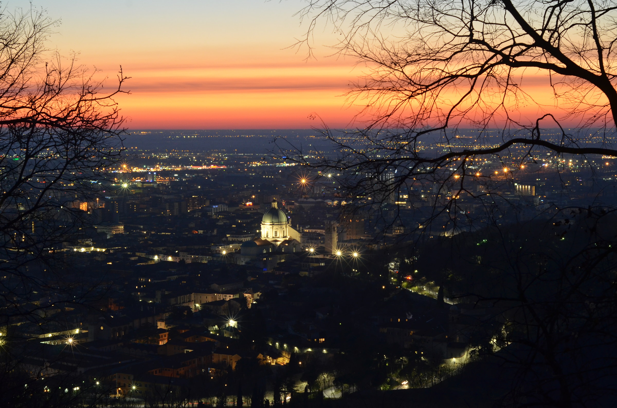 Brescia al tramonto
