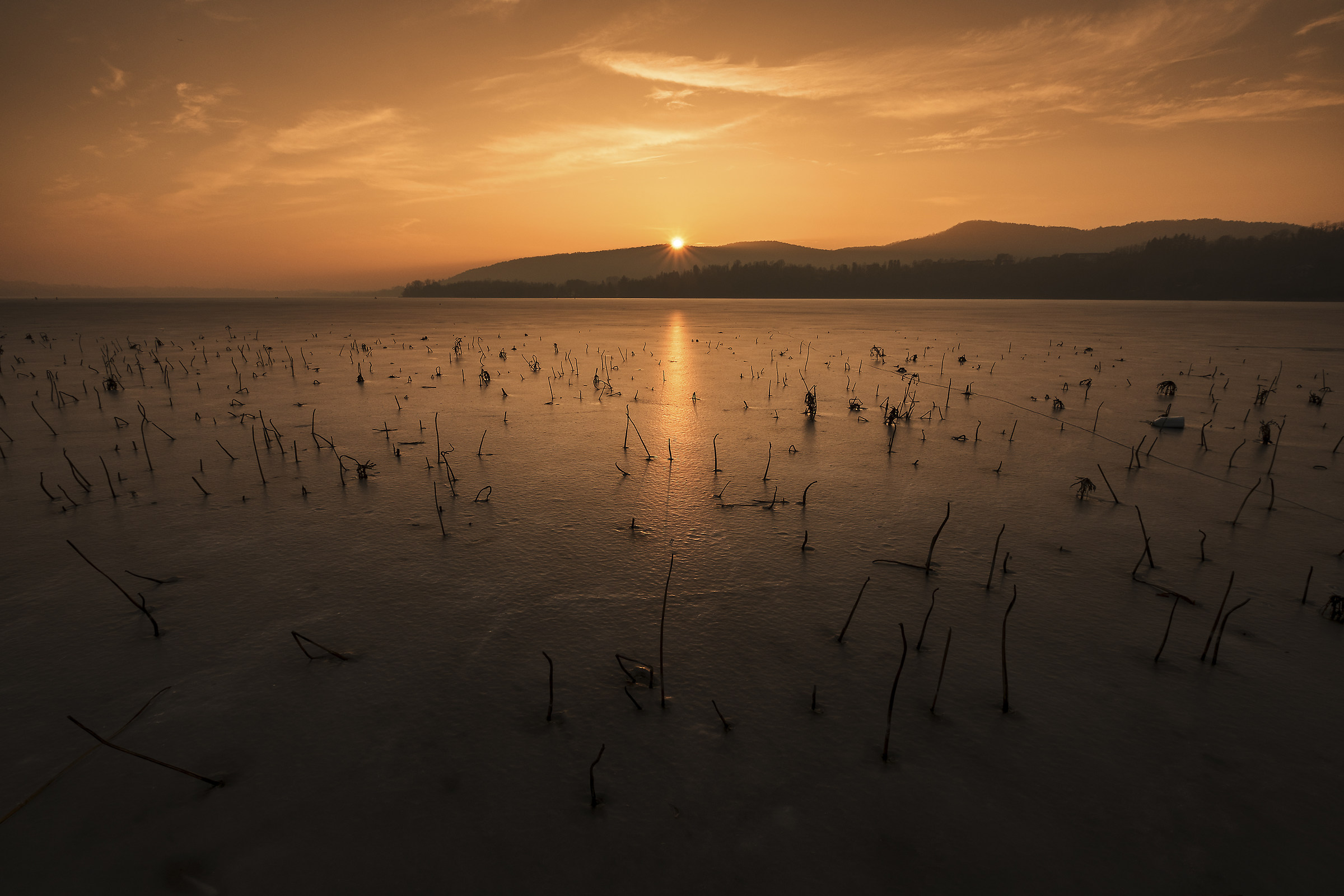 Tramonto ghiacciato.