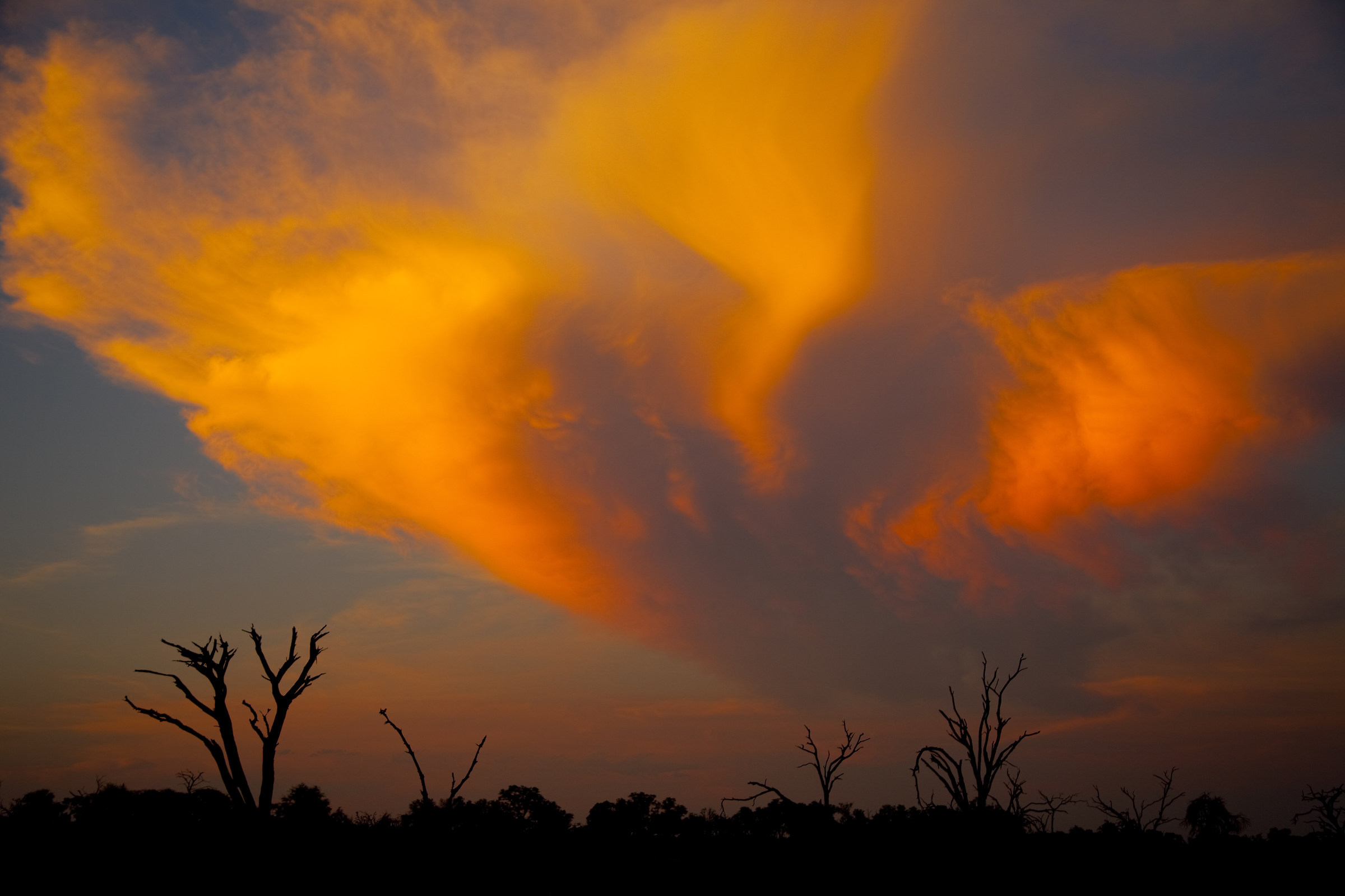 Tramonto in Botswana