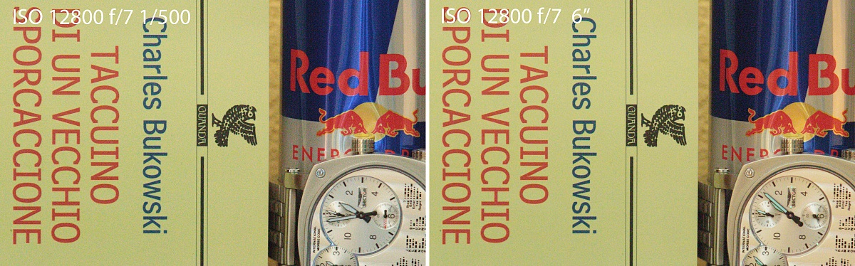 Canon 7D @ 12800iso in different lighting conditions