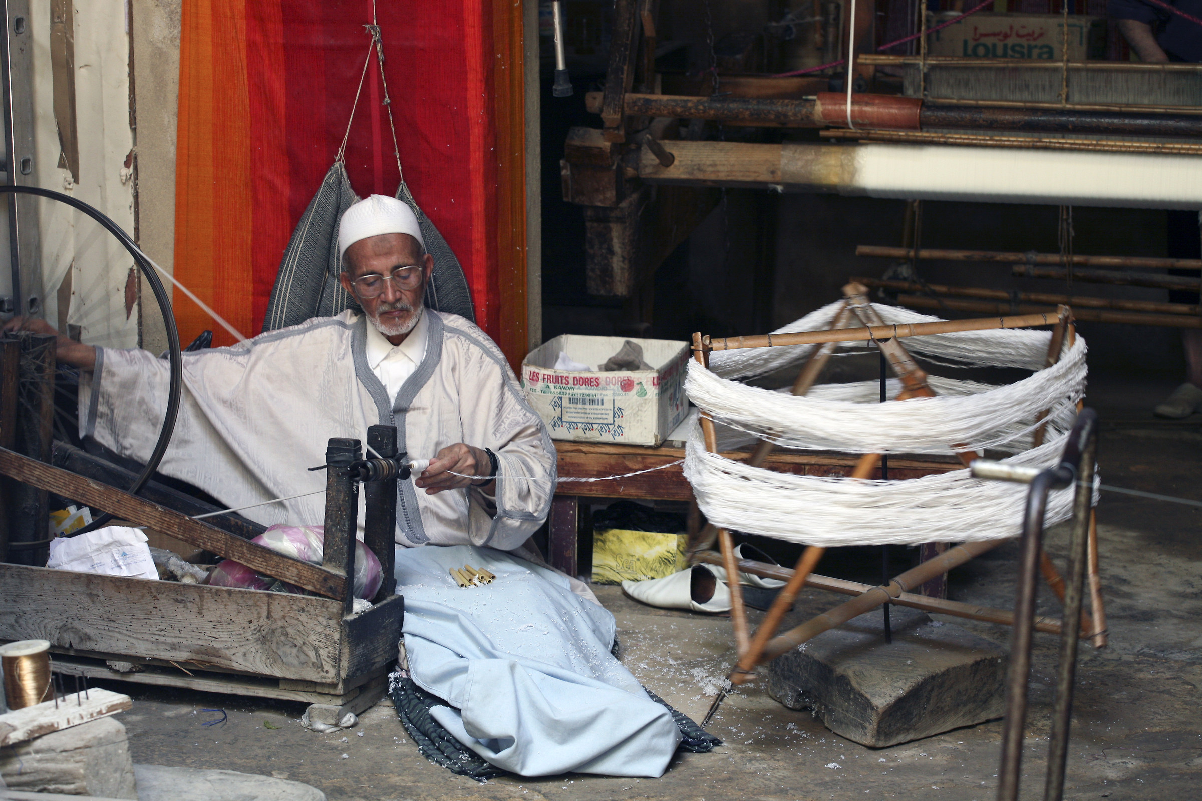Weaver in the Souk Marrakech