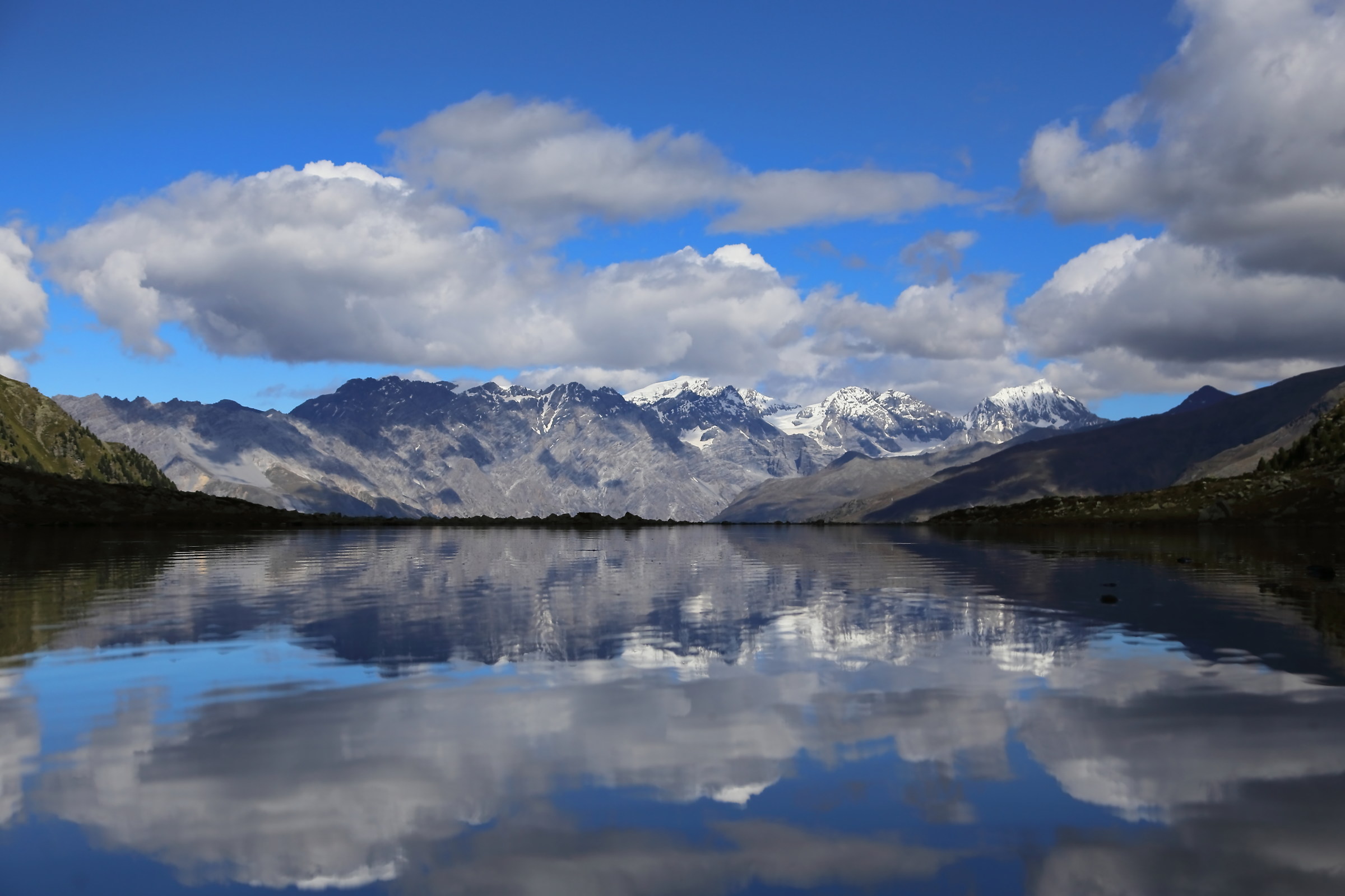 Lago Campaccio con vista sullo Stelvio - Cepina Sondrio