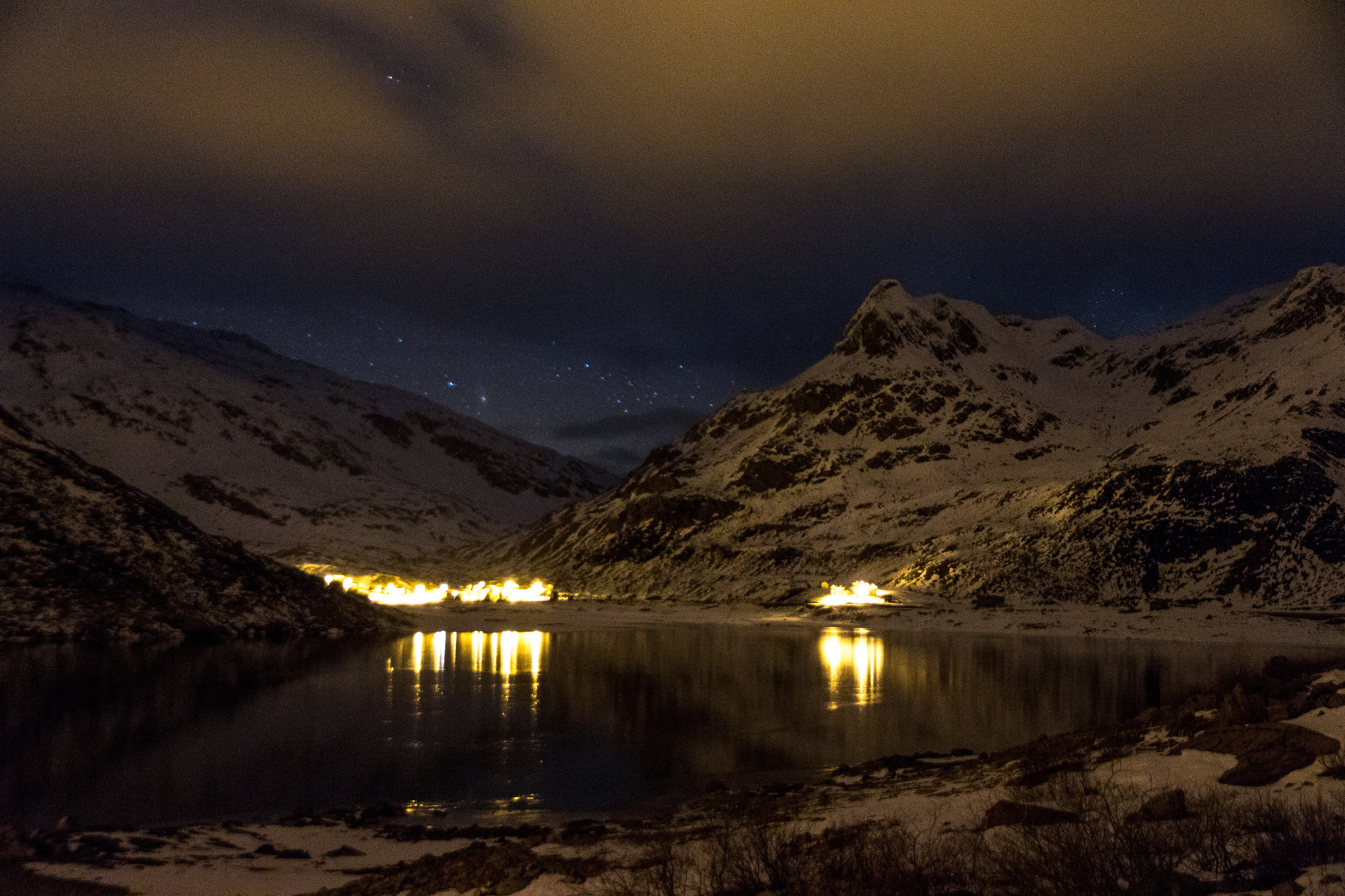 Night on the Lake Montespluga
