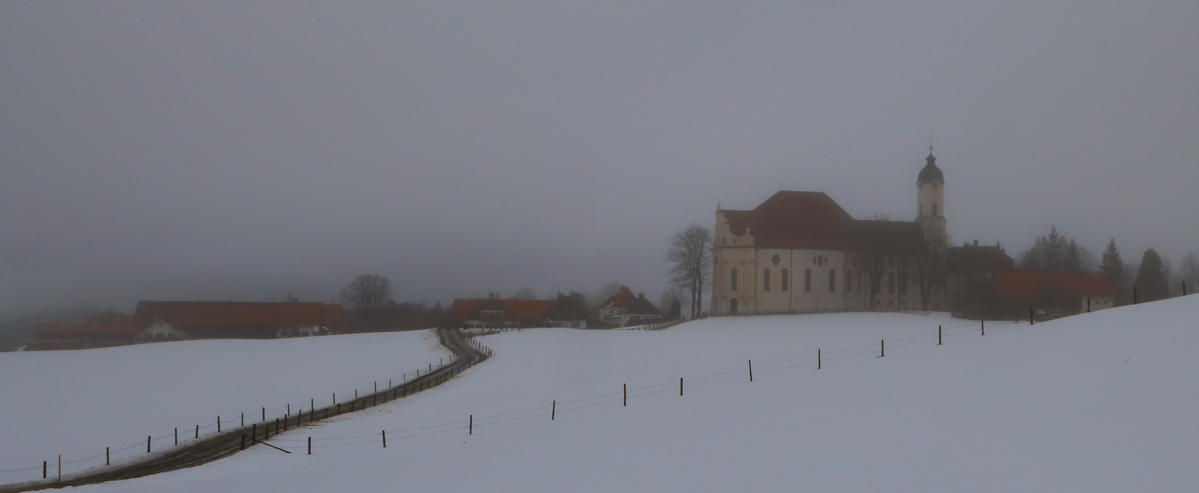 Wieskirche nella nebbia bavarese