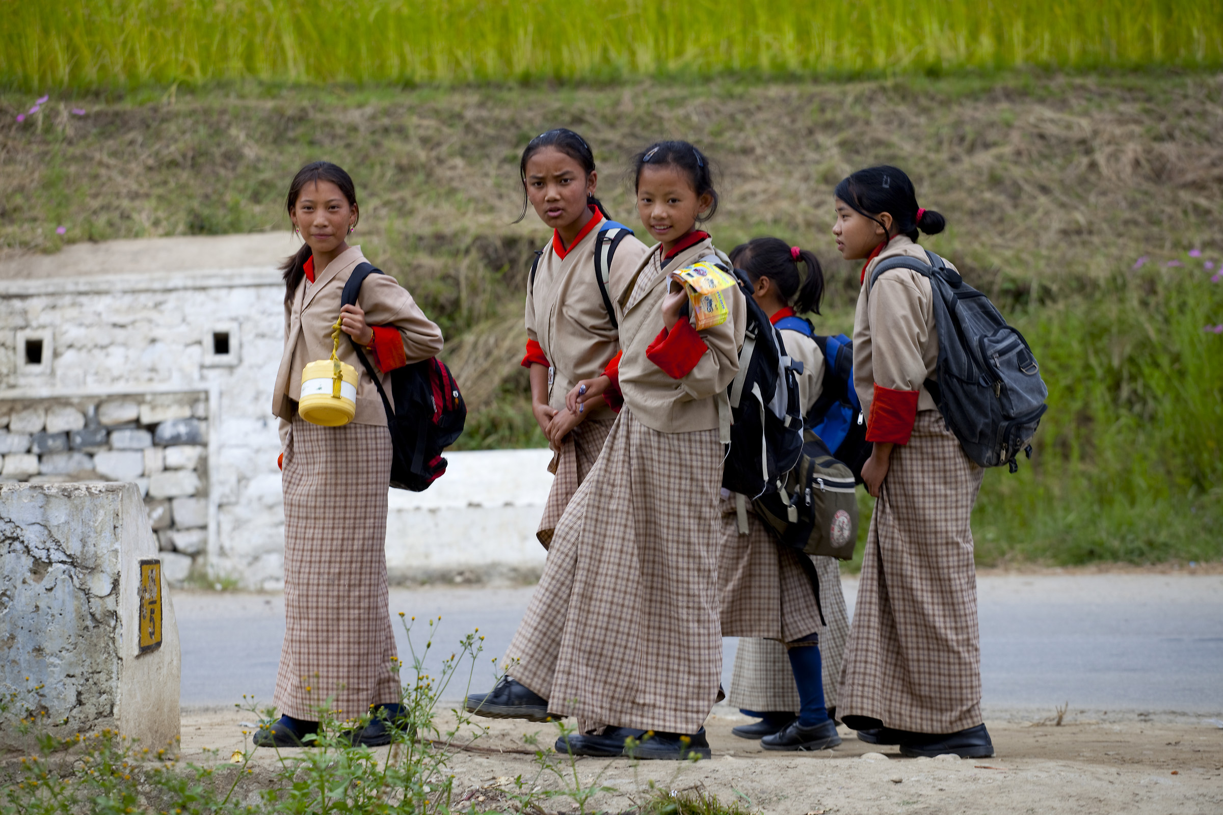 Marching towards the Buddhist festival - Bhutan