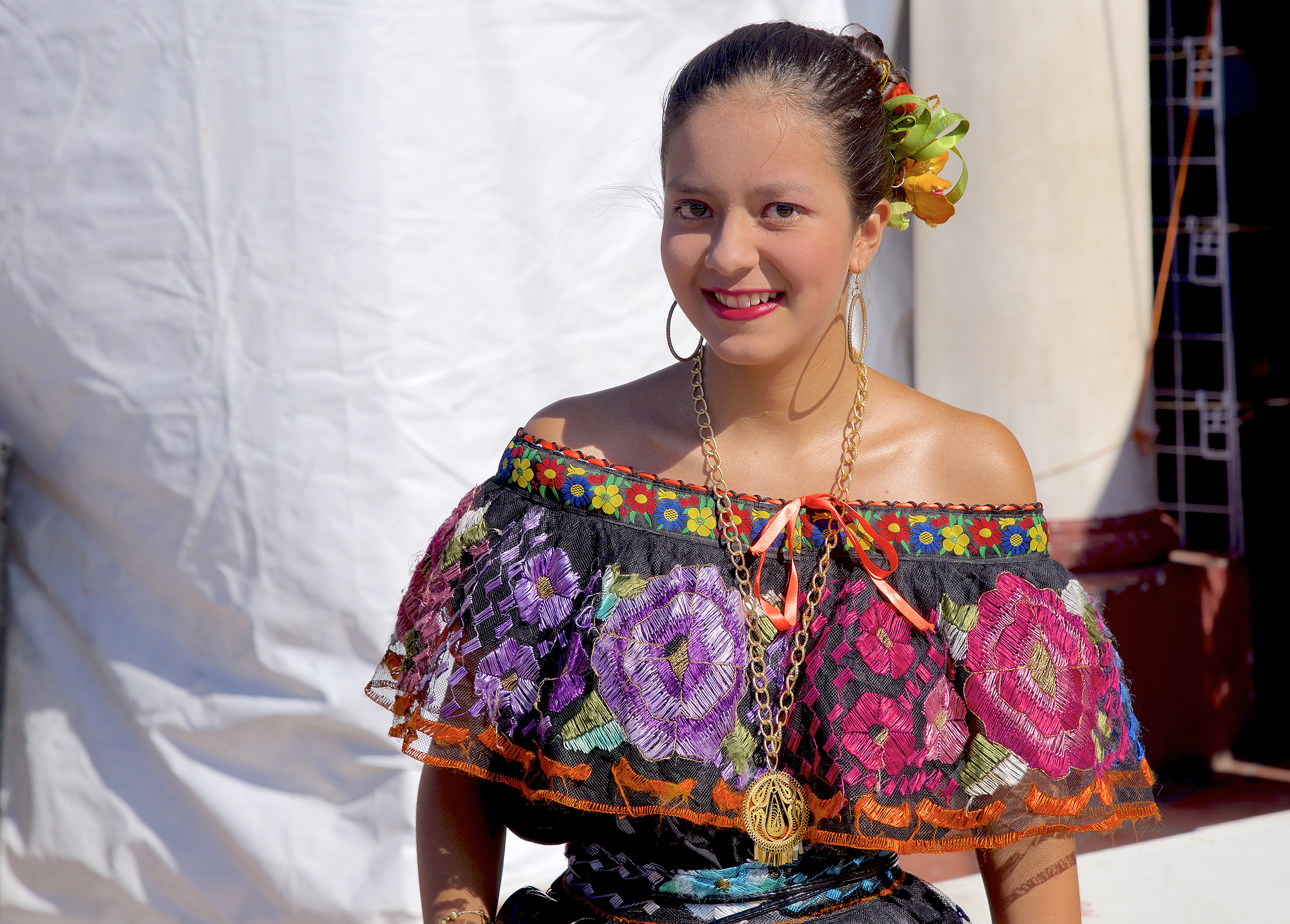 Girl in ethnic costumes