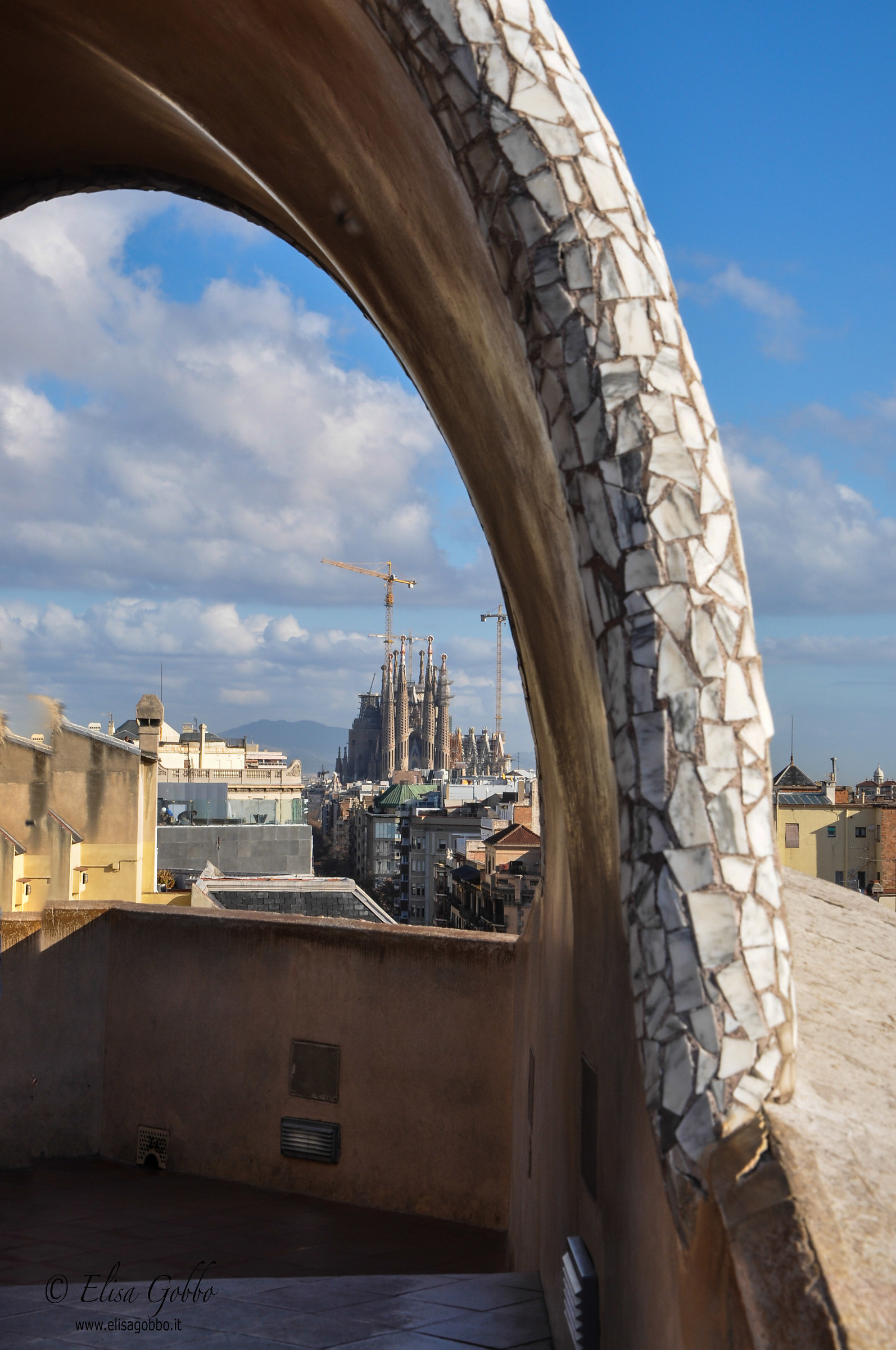 View from the terrace of La Pedrera