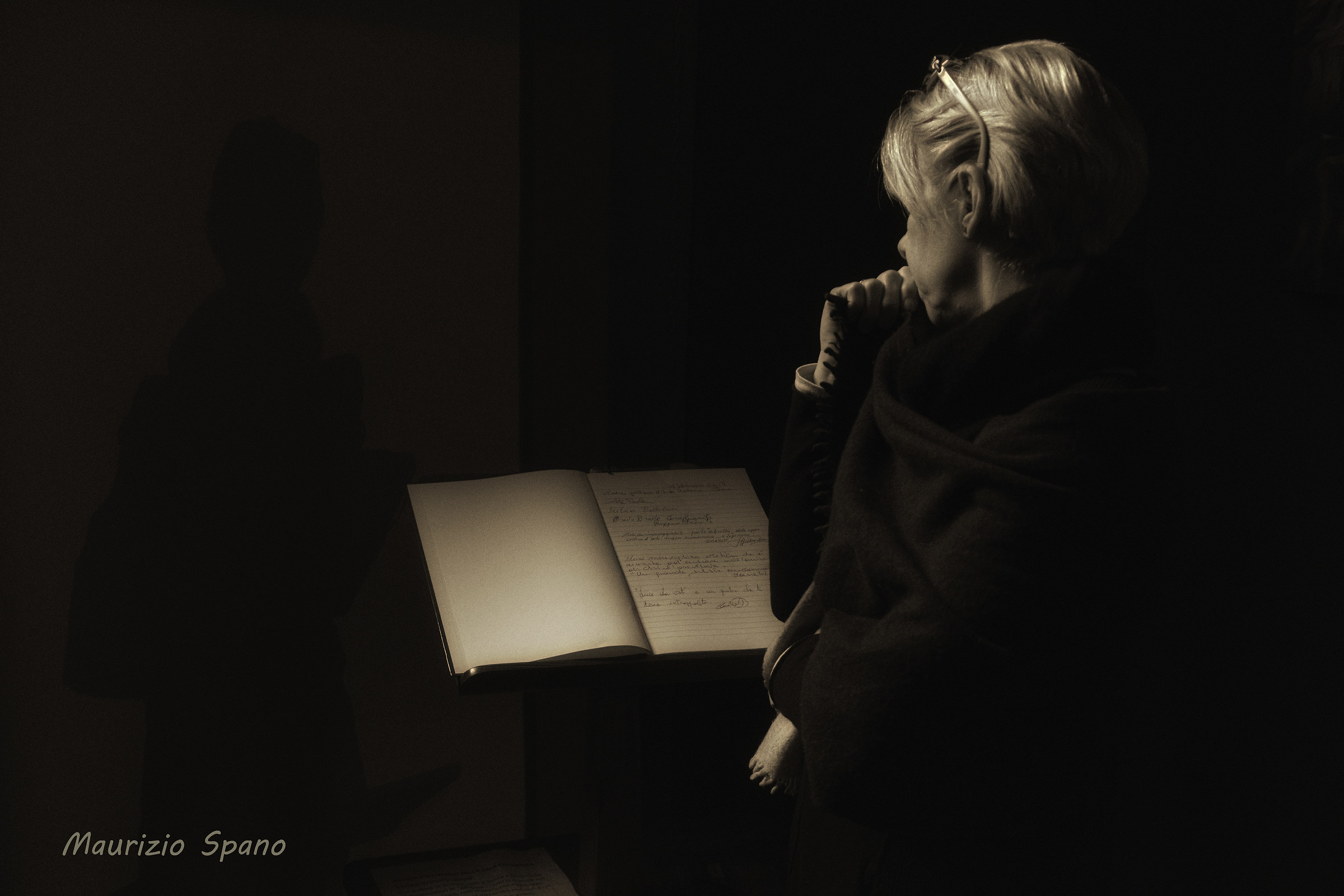 Letizia nella sala dei quadri