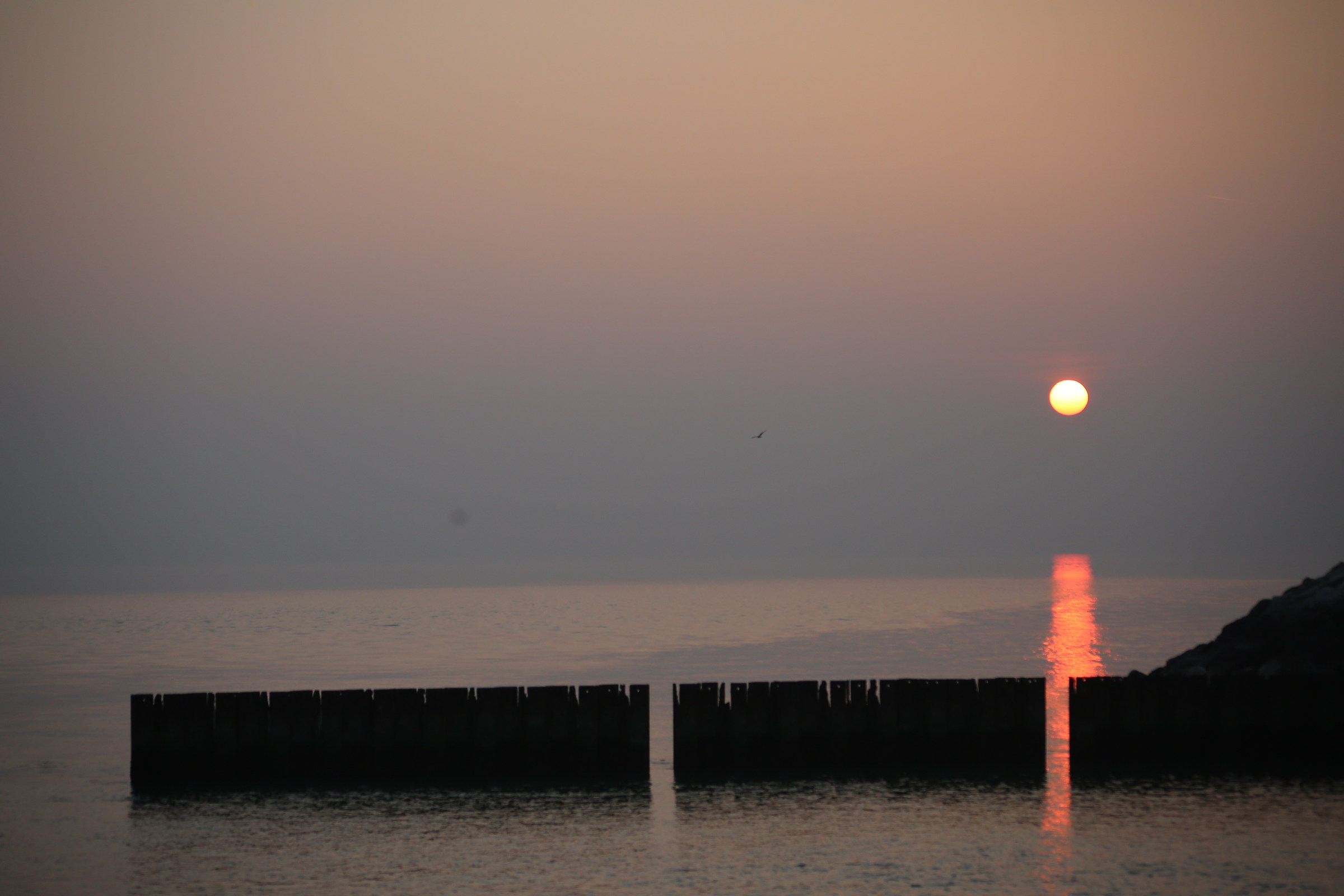 tramonto al faro di jesolo