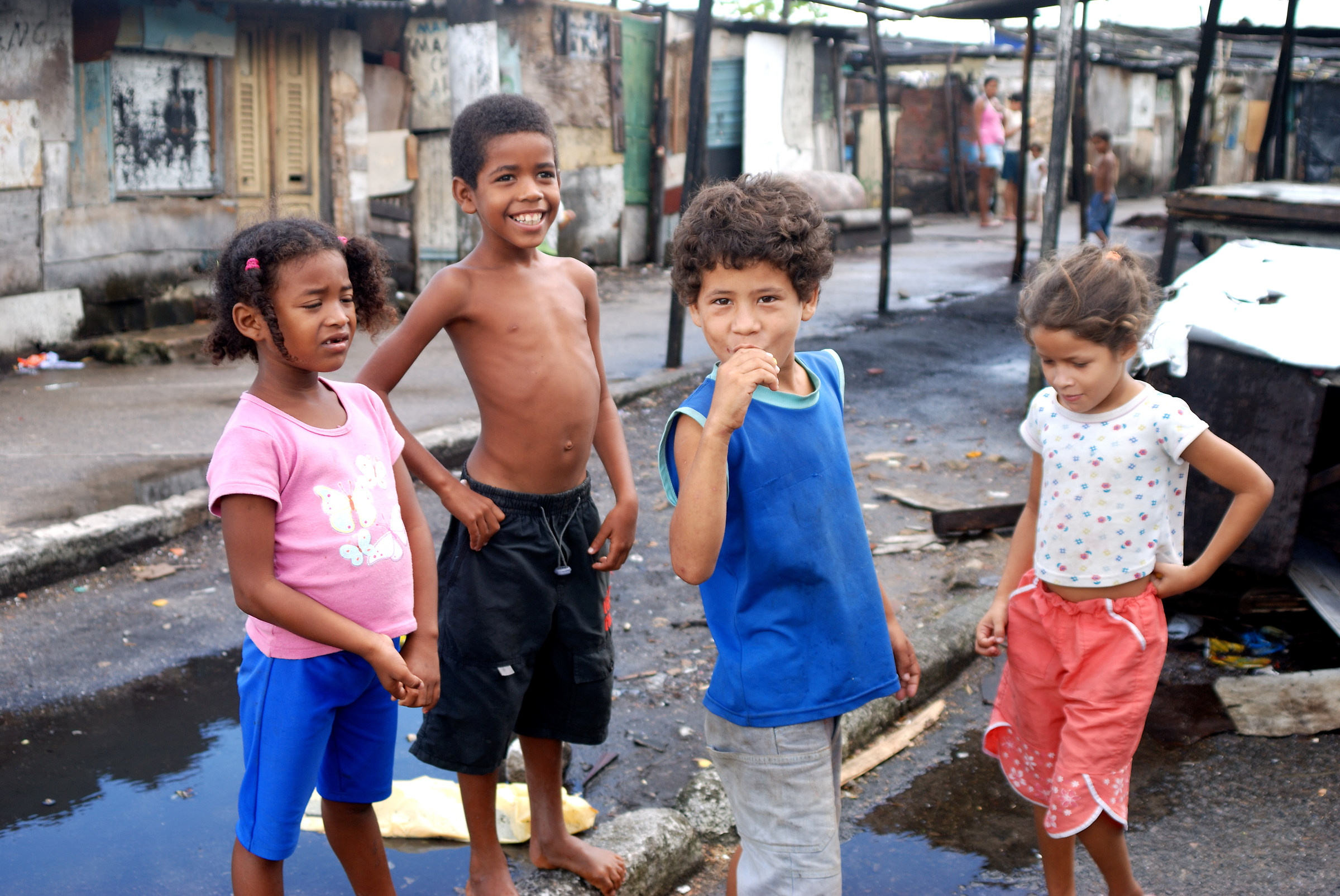 Children in the favelas