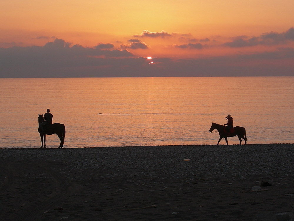 qualcosa al tramonto