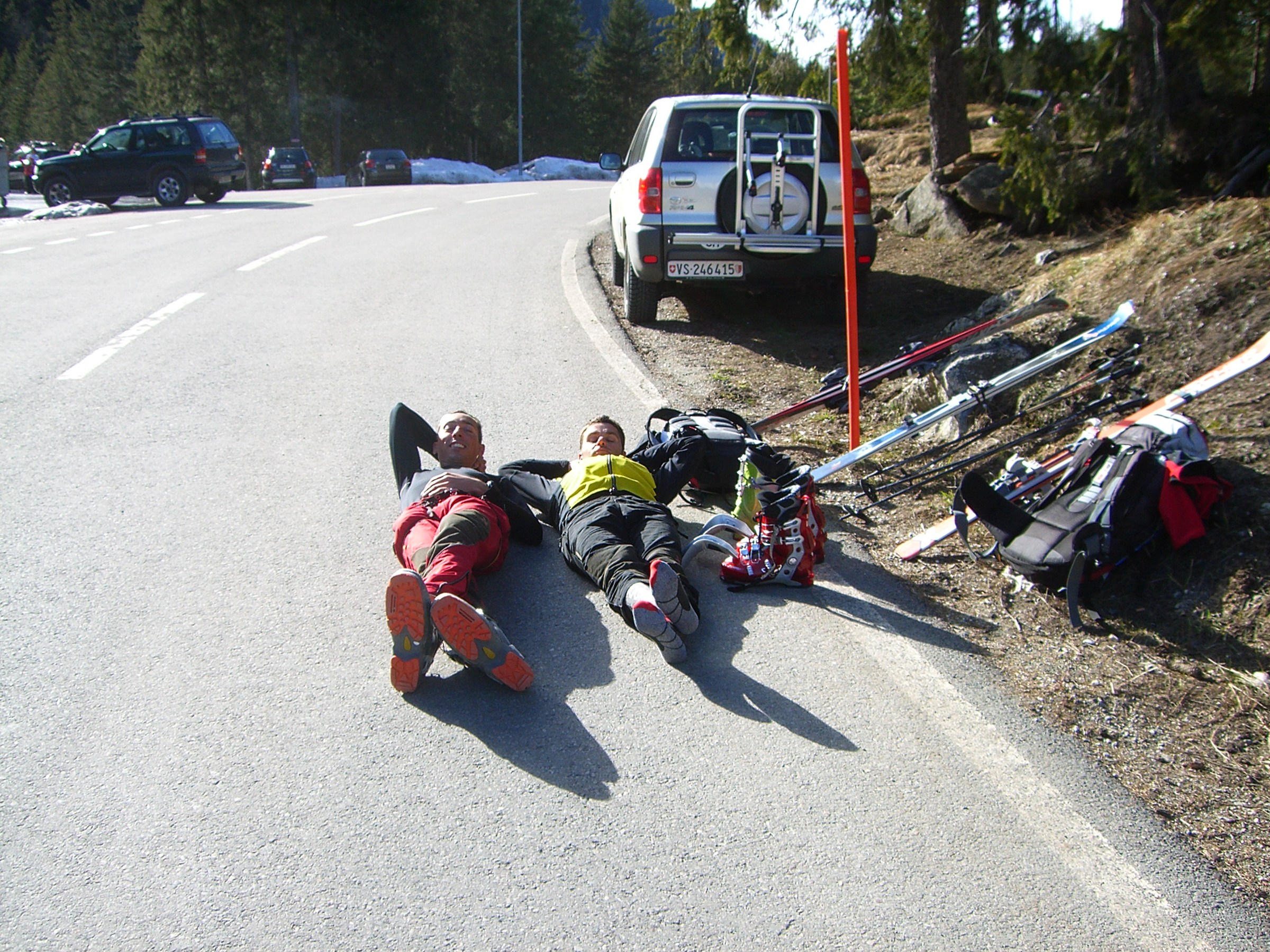 relaxing end crossing Chamonix Zermatt