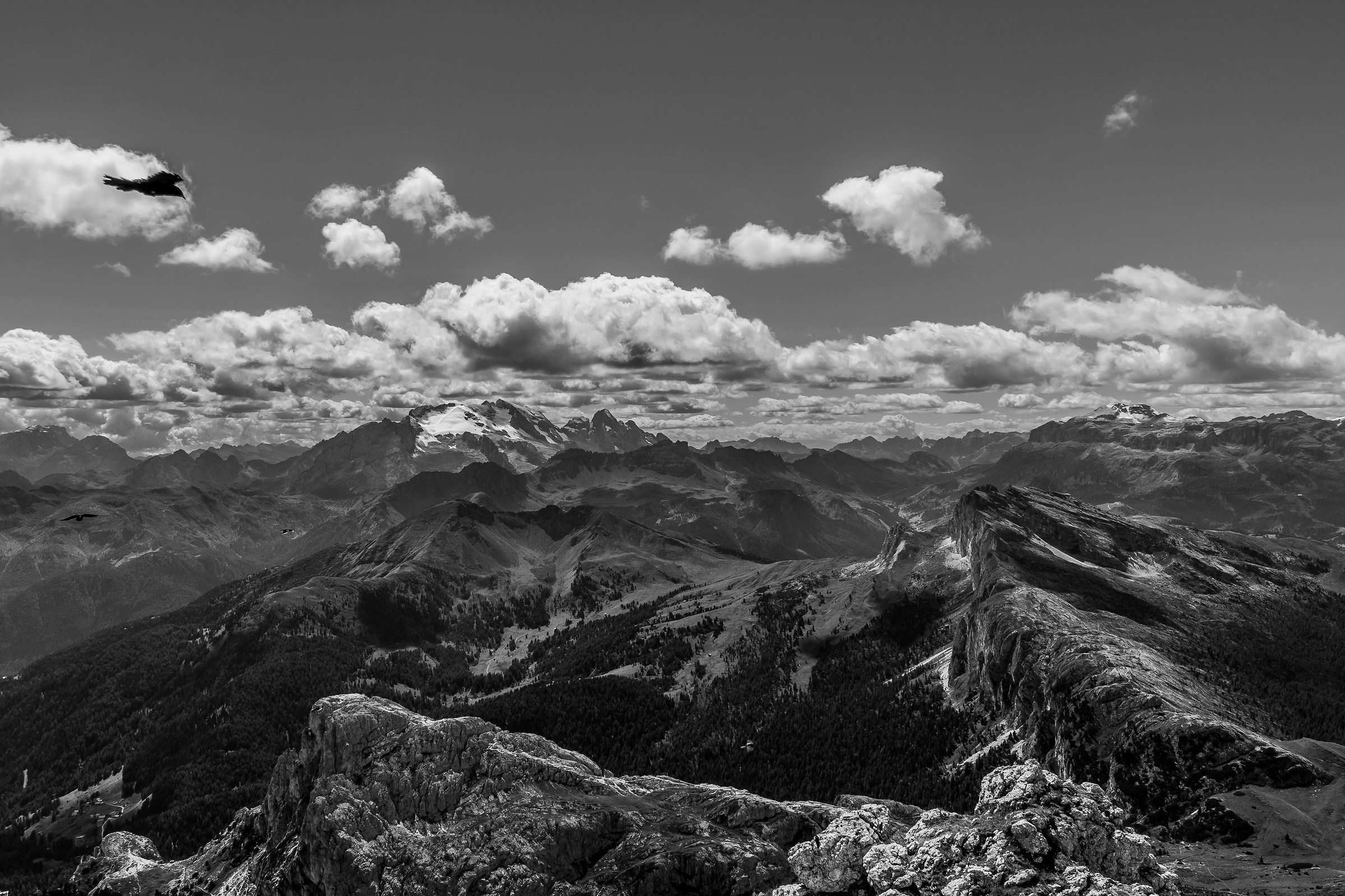 Flying over the Dolomites